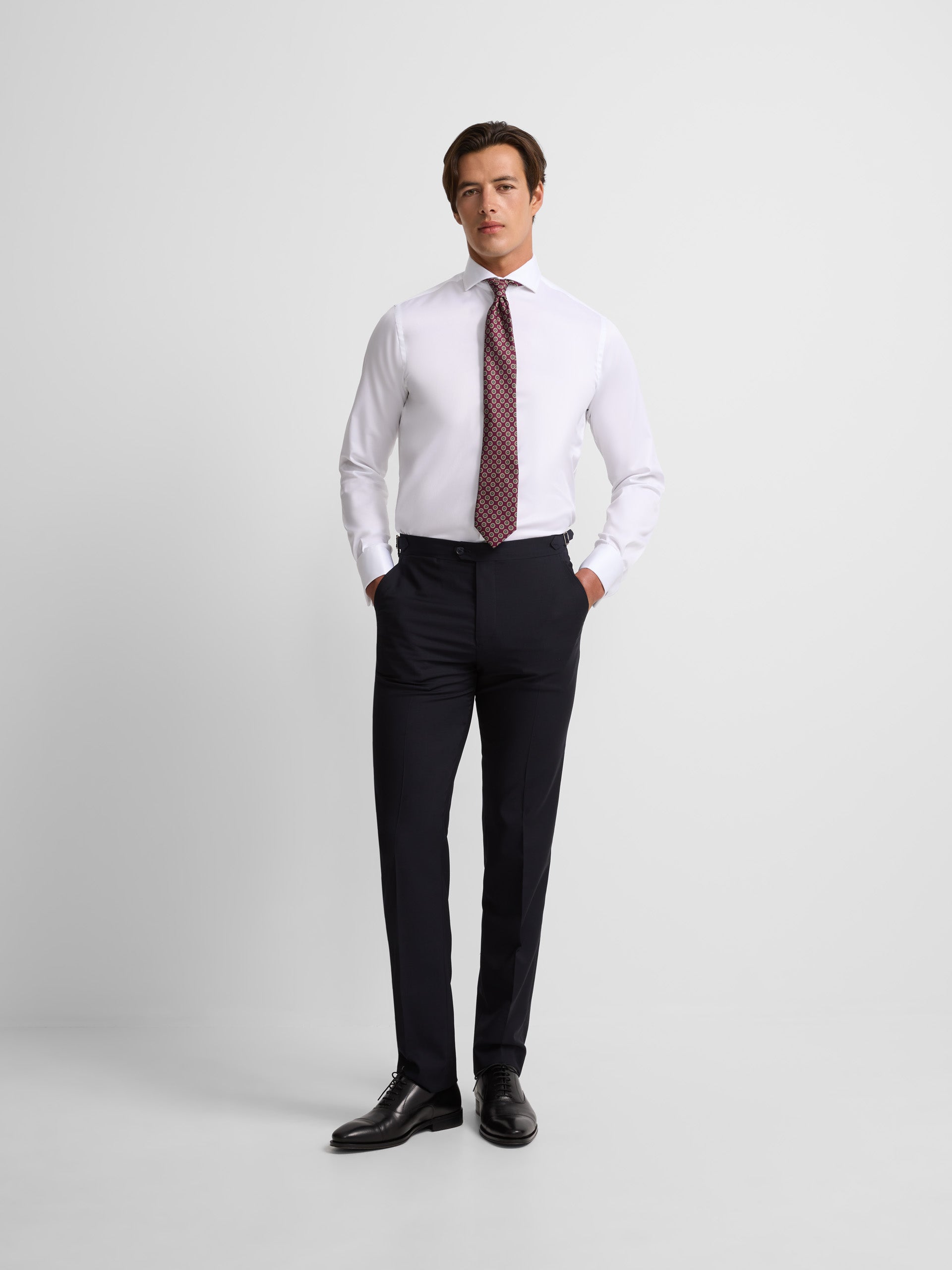 Navy blue chaque stretch trousers