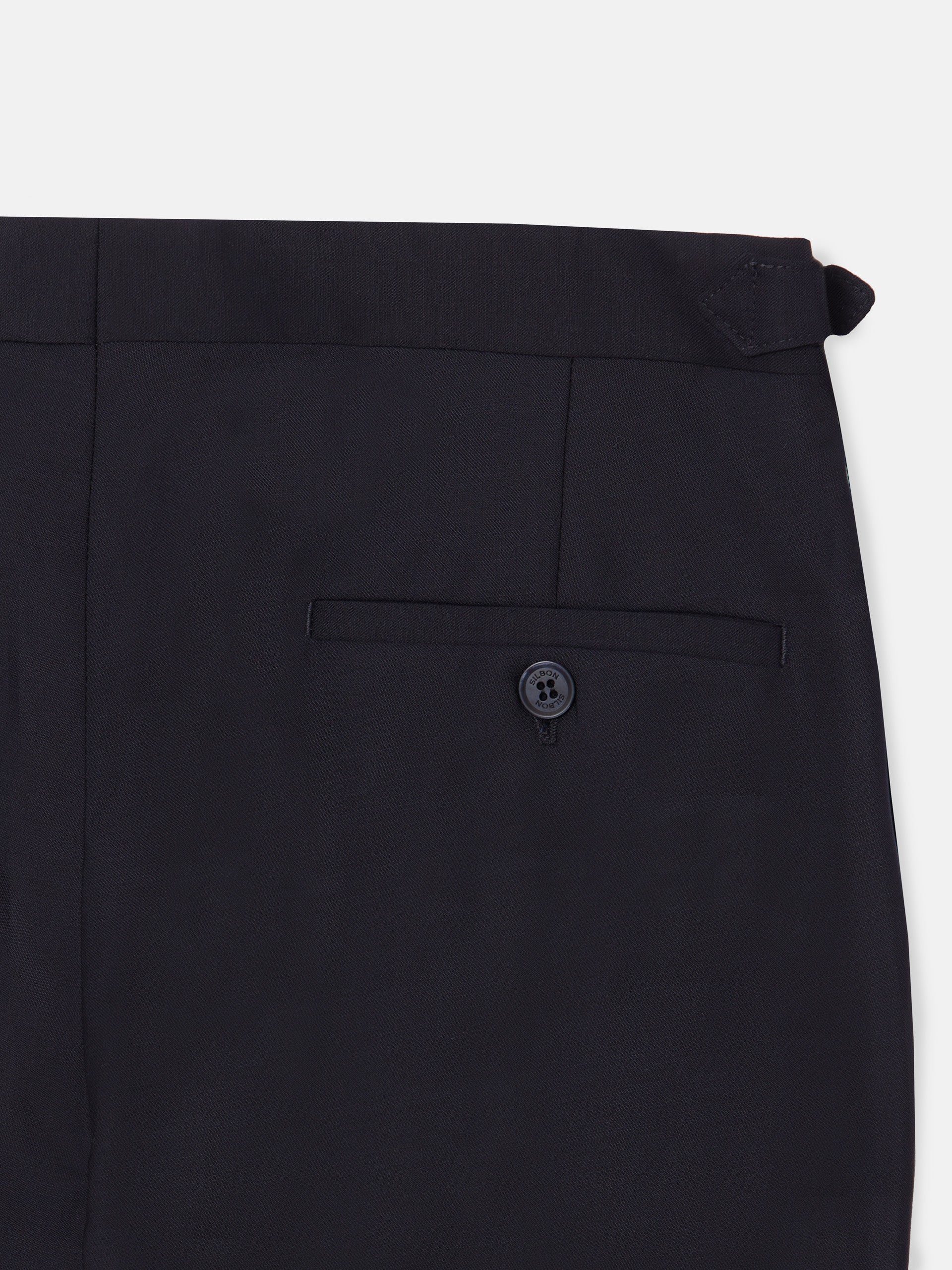 Navy blue chaque stretch trousers
