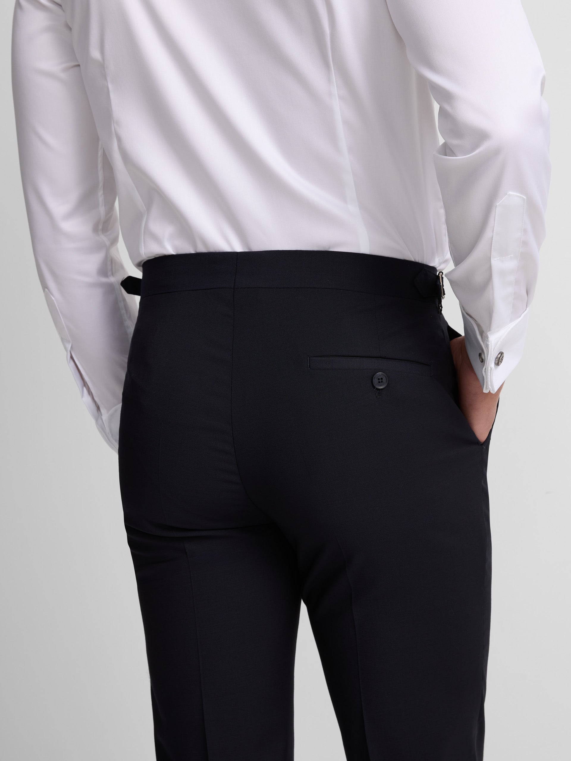 Navy blue chaque stretch trousers