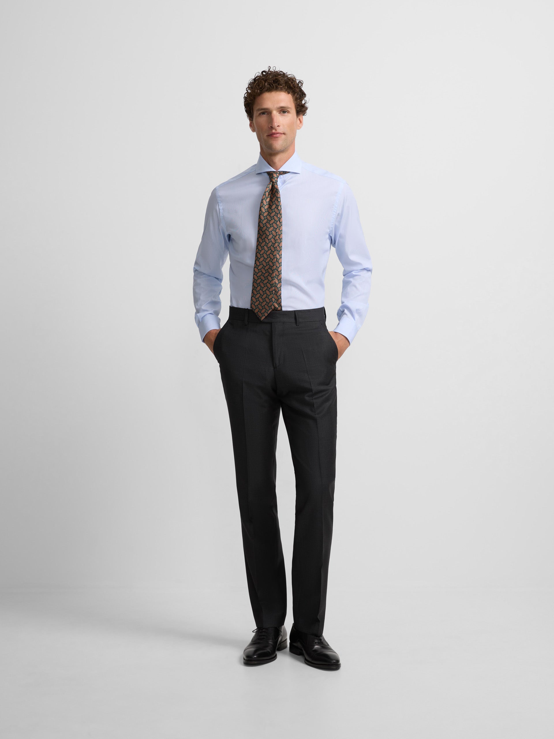 Pantalon suit ojo de perdiz gris