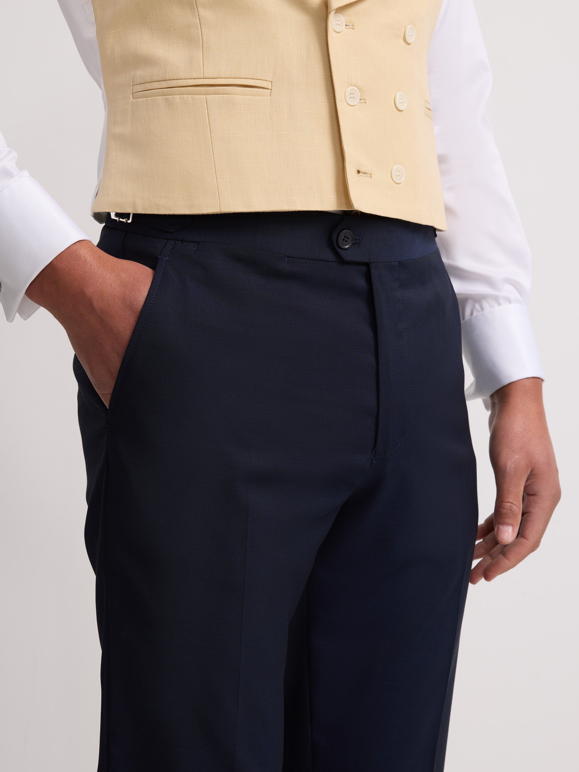 Pantalon chaque stretch azul claro