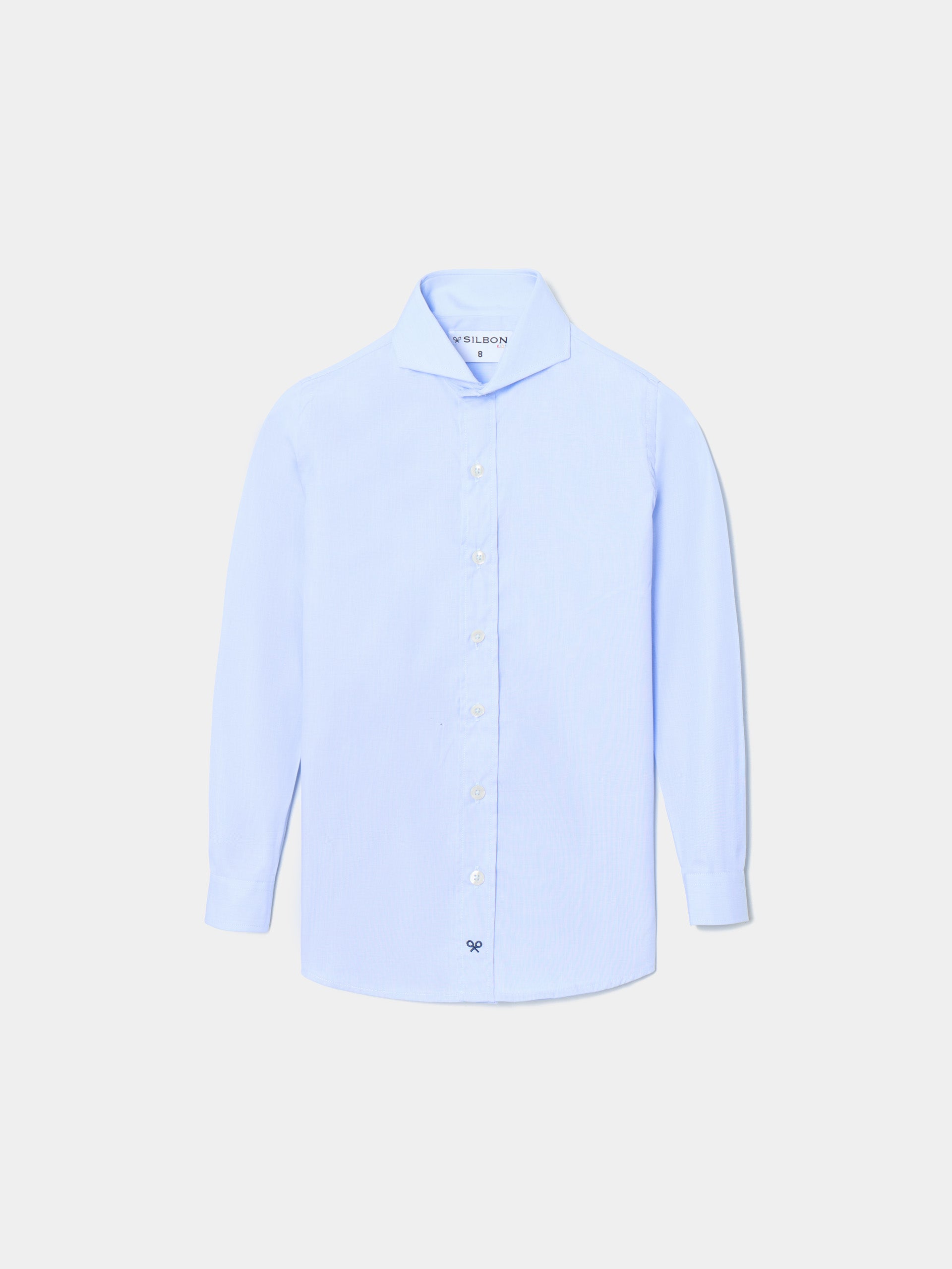 Camisa vestir kids puño simple celeste