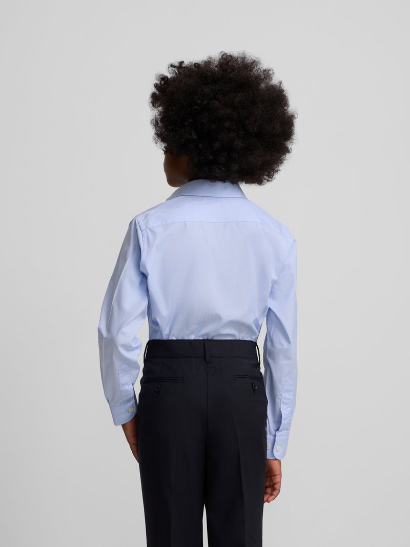 Kids dress shirt with simple cuff in light blue