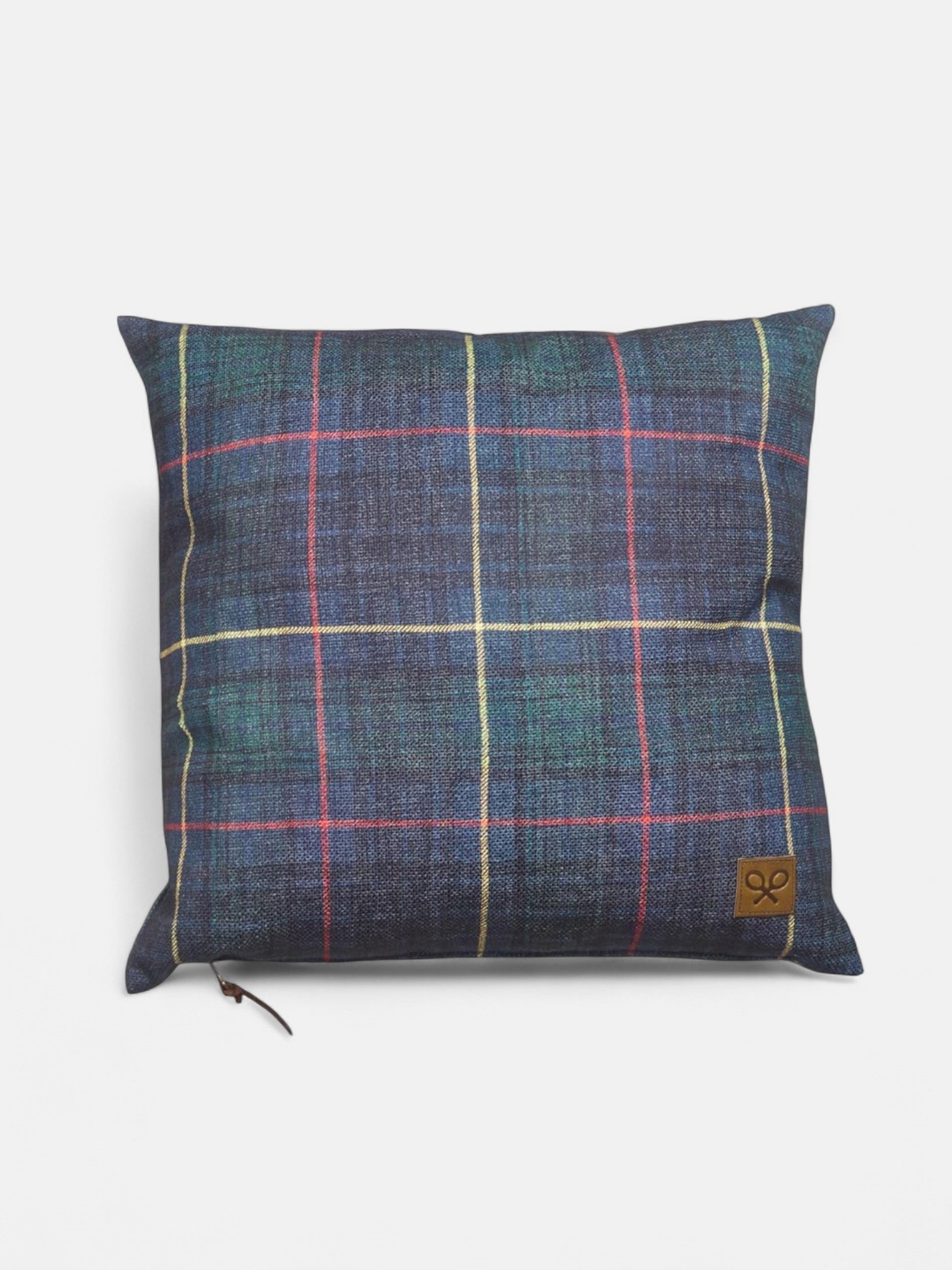 Cojin cuadro tartan verde
