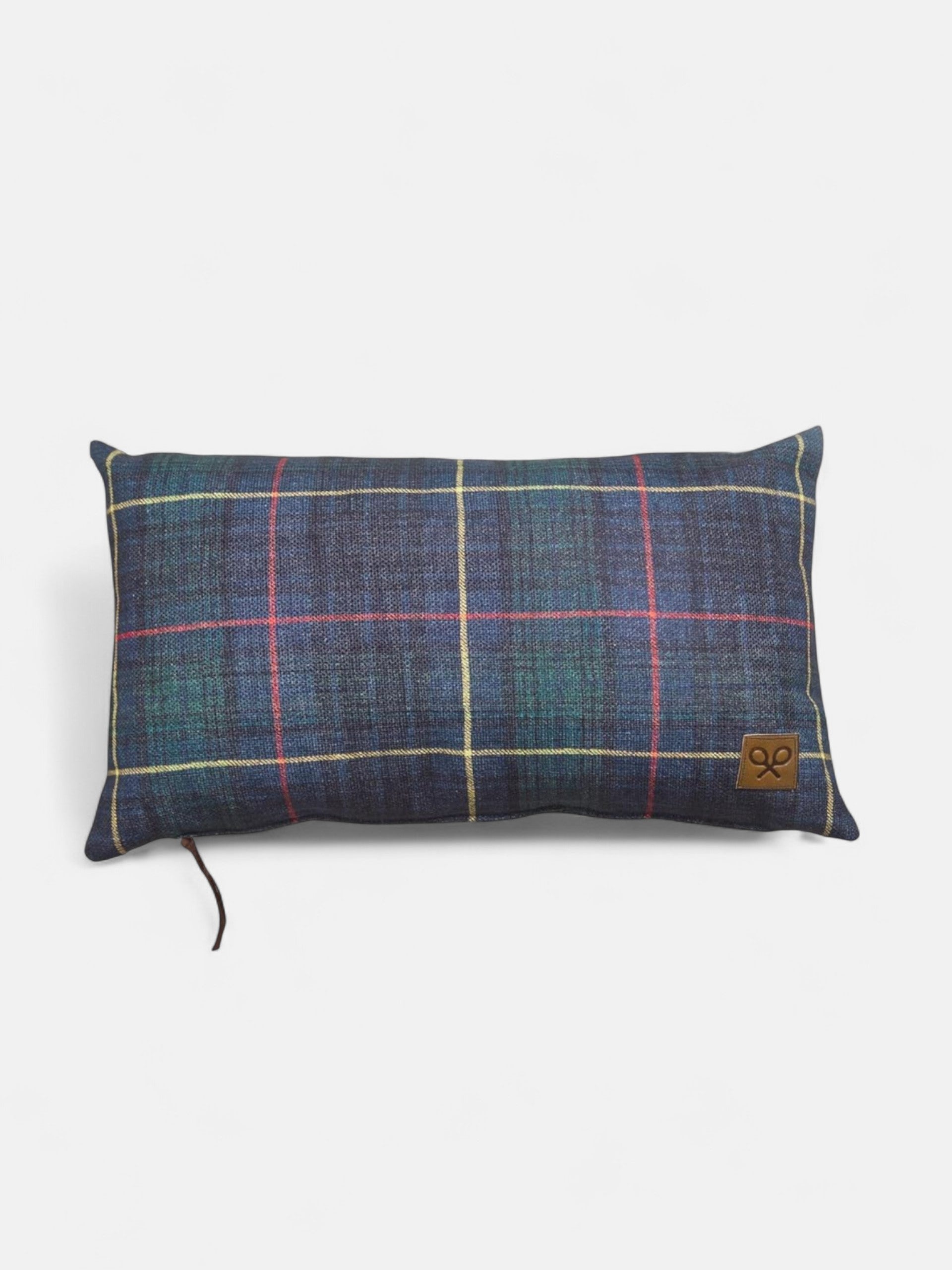 Cojin rectangular cuadro tartan verde