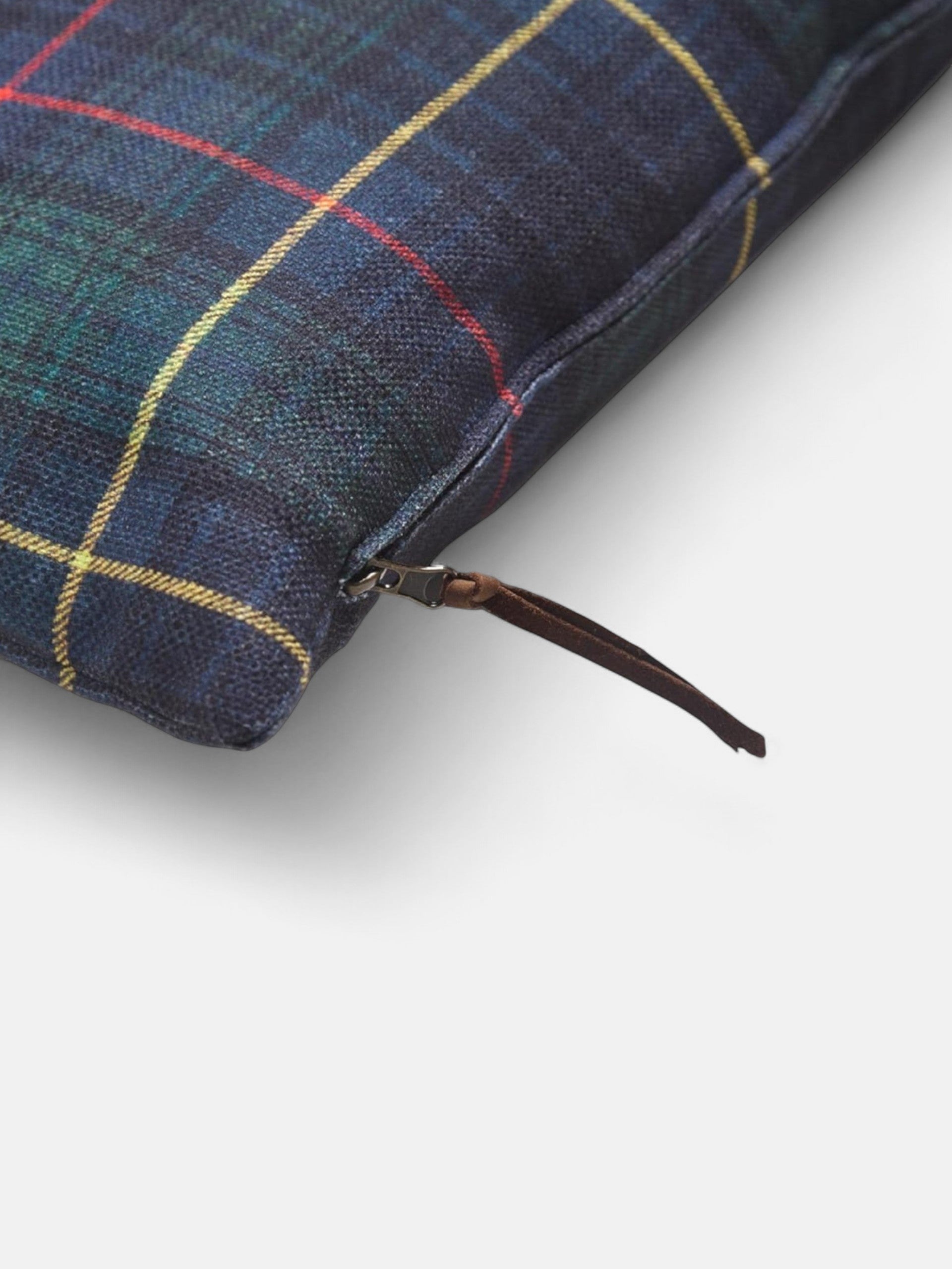 Cojin rectangular cuadro tartan verde
