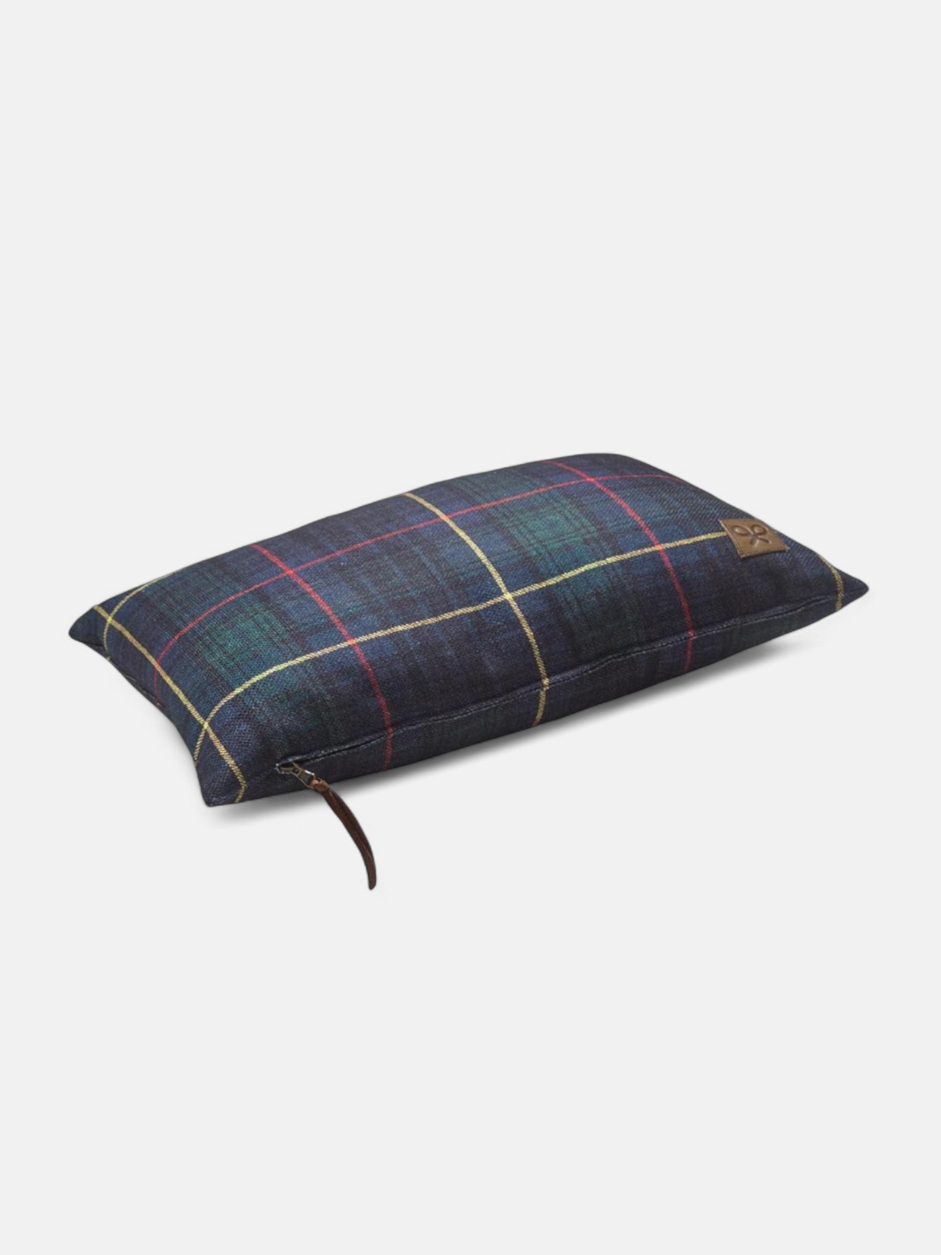Cojin rectangular cuadro tartan verde
