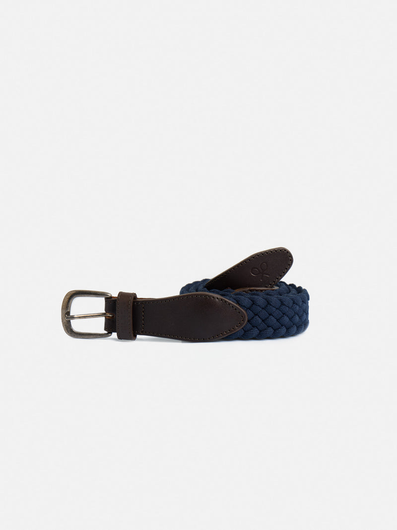Ceinture tressée marine
