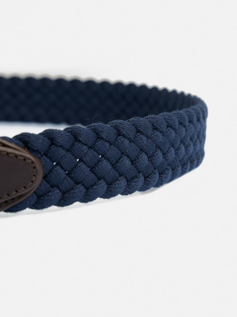 Ceinture tressée marine
