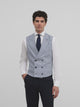 Classic blue houndstooth dress vest
