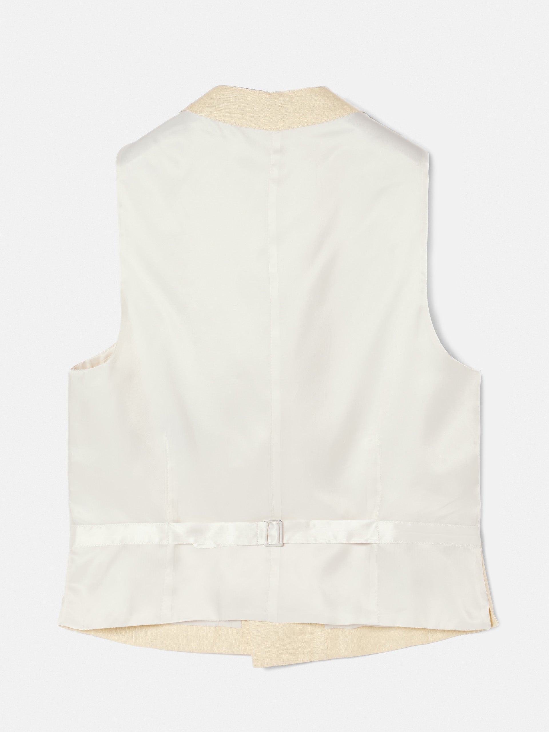 Chaleco chaque cuello redondo camel