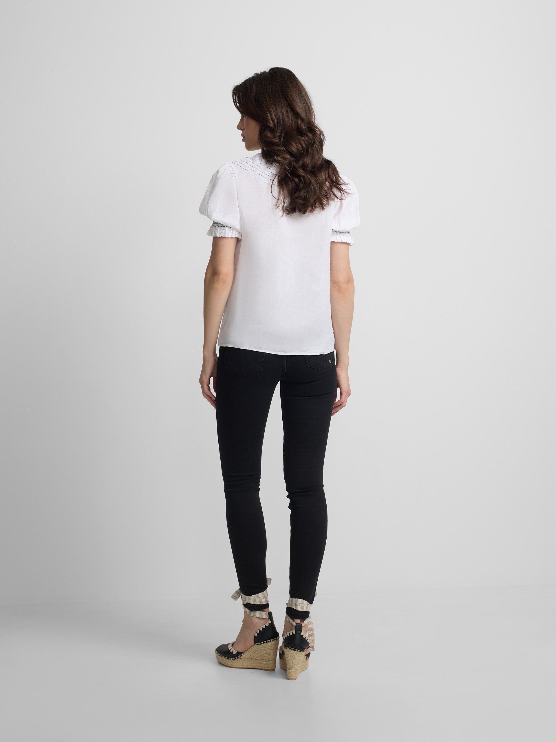 Women's slim fit black trousers