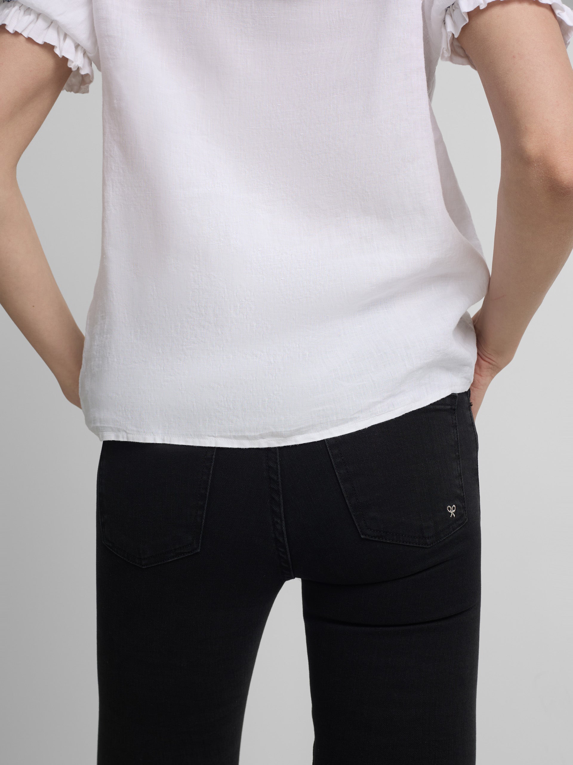 Women's slim fit black trousers