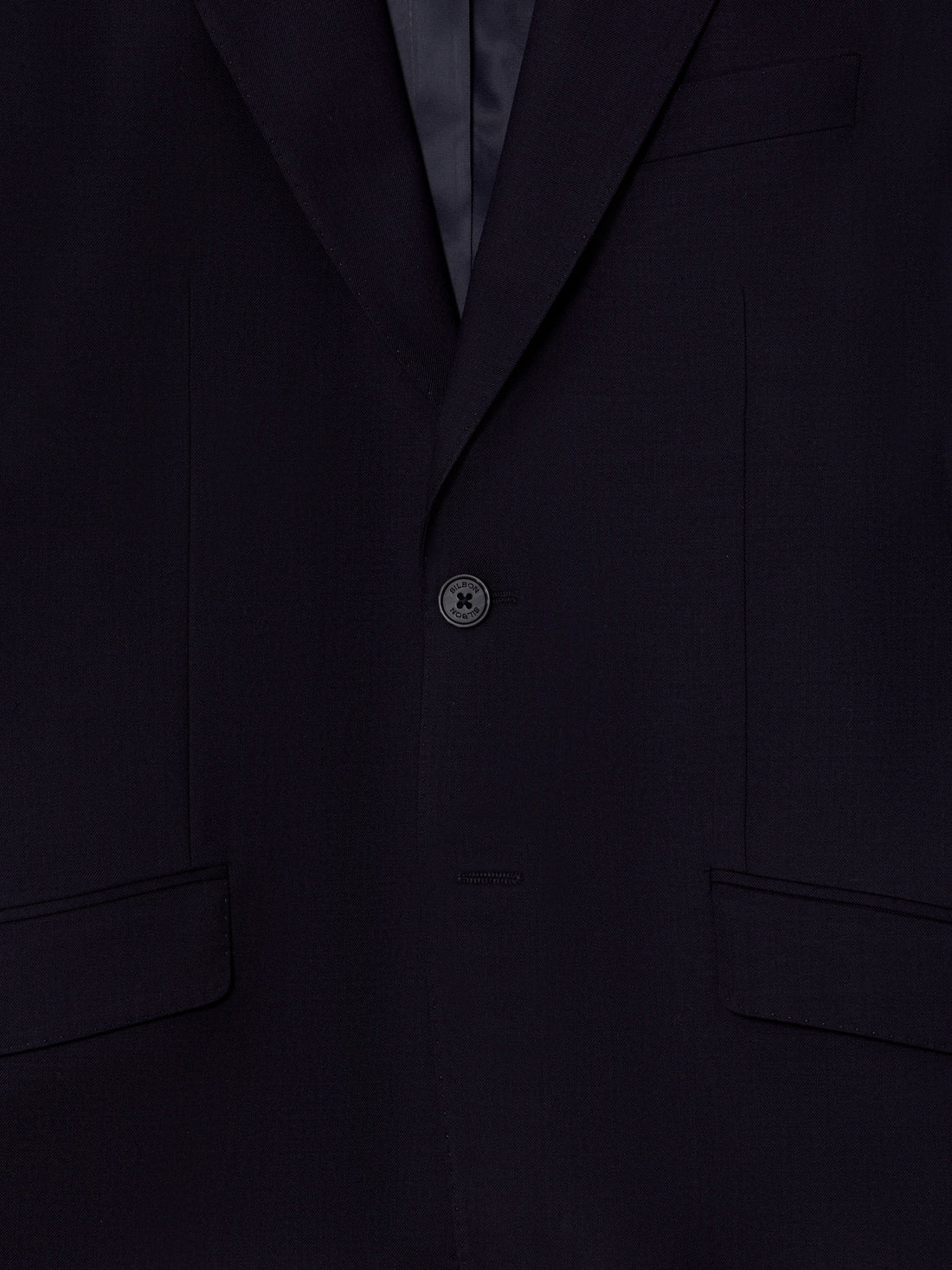 Natural stretch dark navy suit jacket