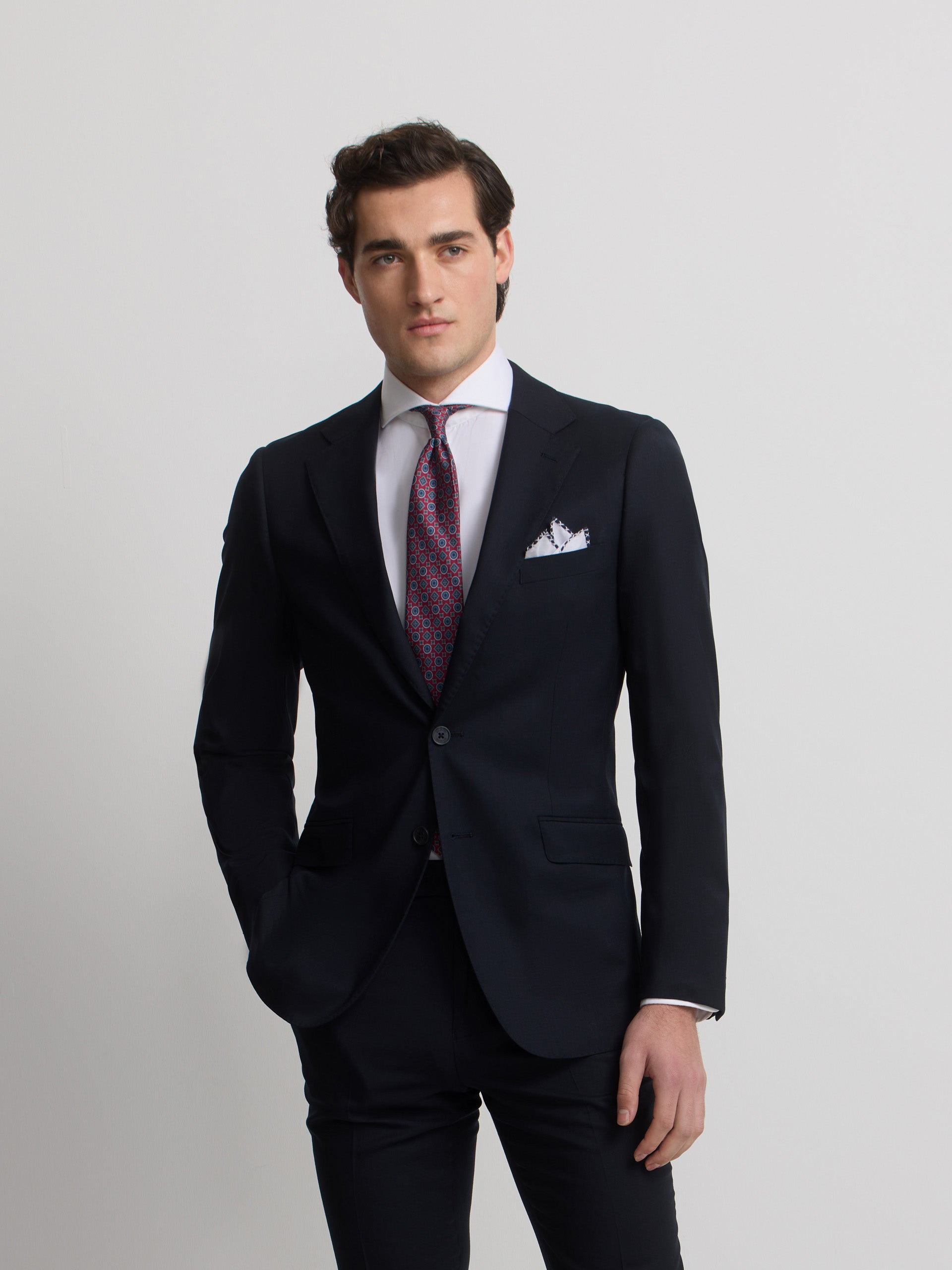 Veste de costume stretch naturel bleu marine foncé