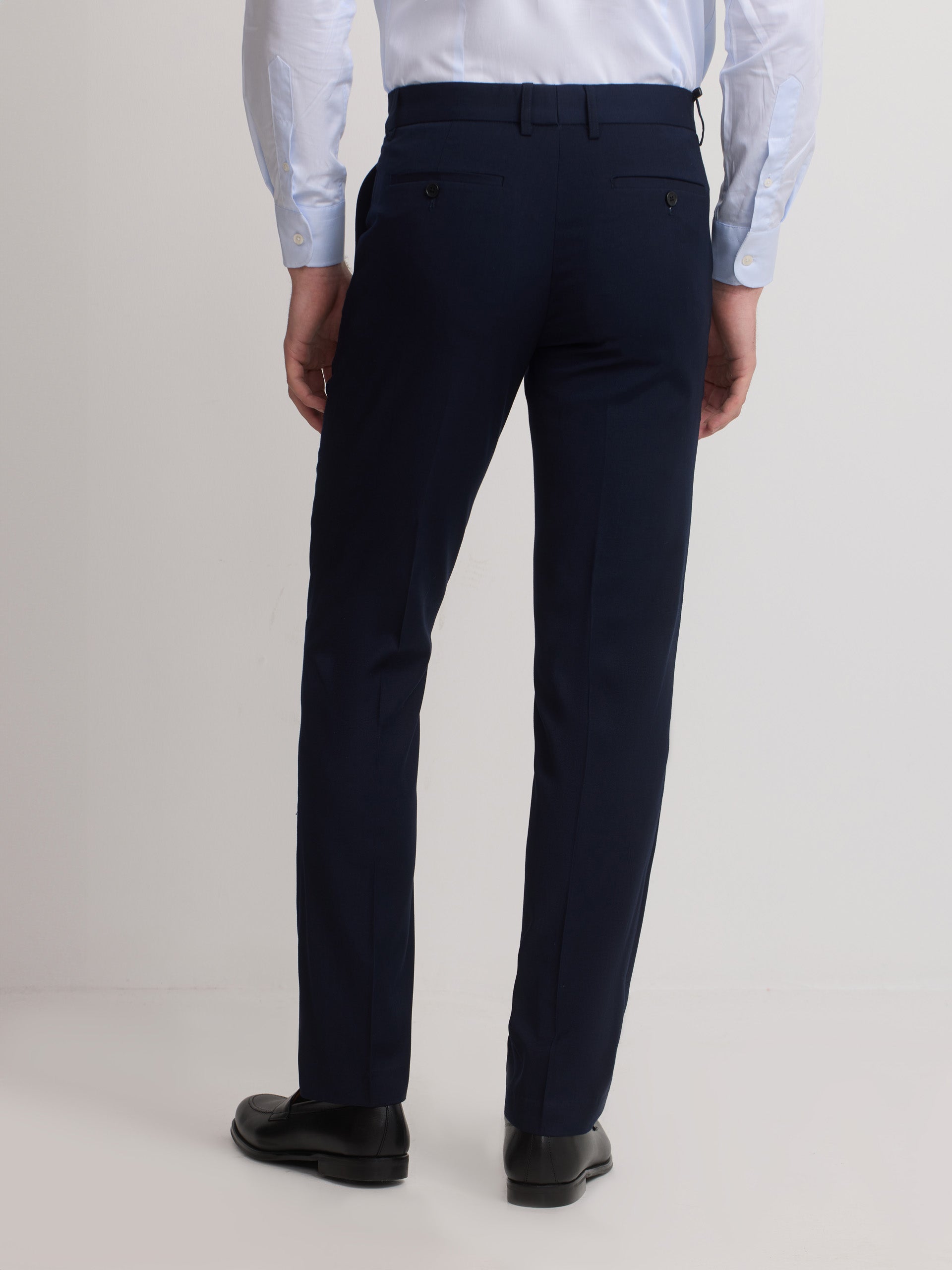 Pantalon traje natural stretch azul claro