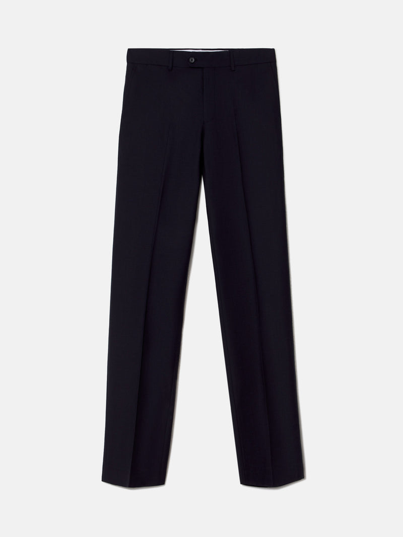 Natural stretch dark navy suit trousers