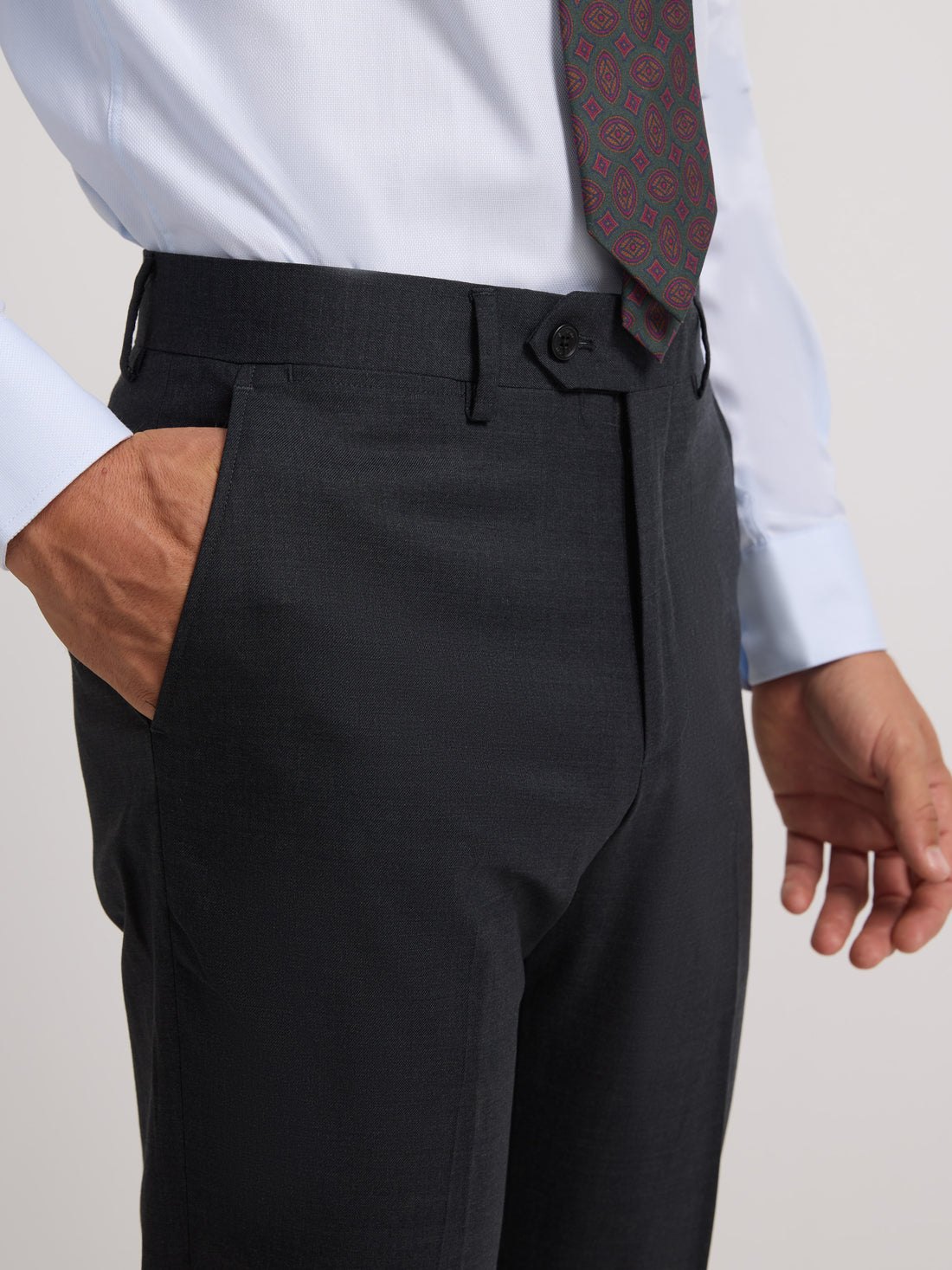 Pantalon de costume stretch naturel gris