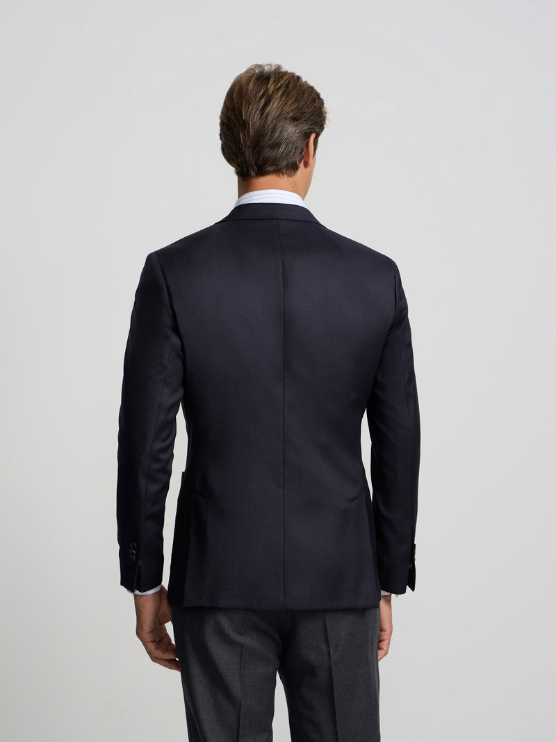 Veste croisée stretch bleu marine