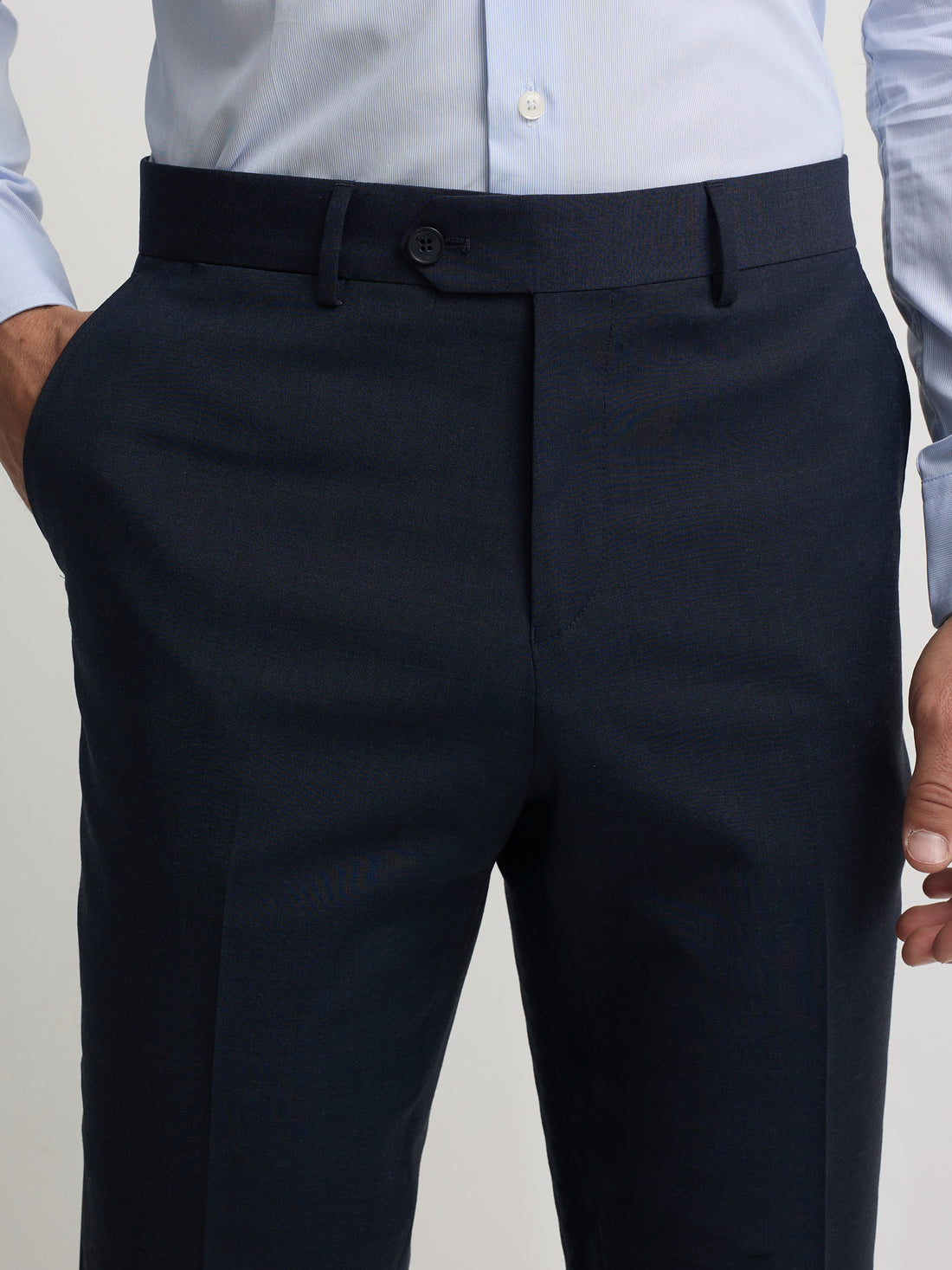 Classic medium blue dress trousers