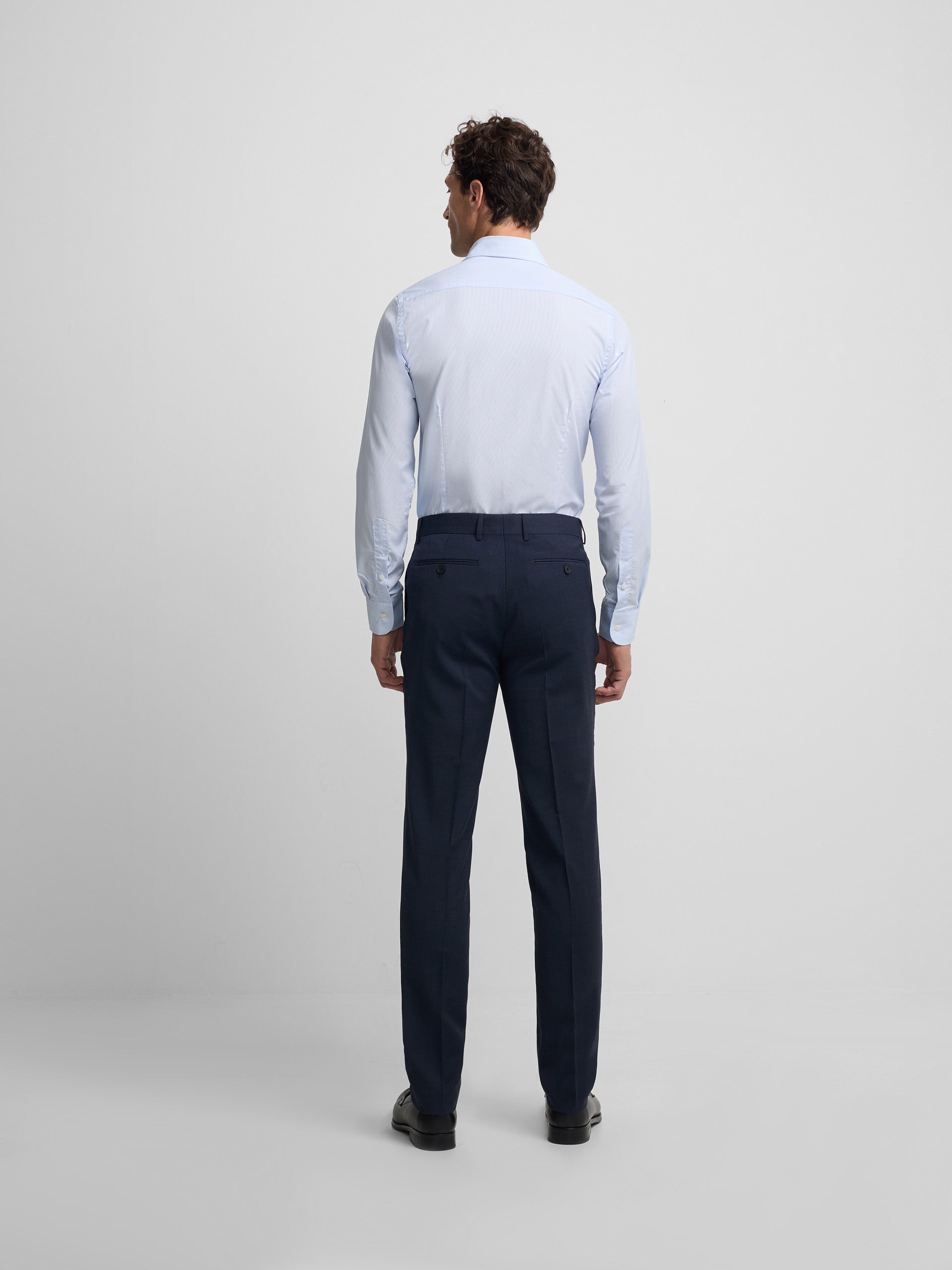 Pantalon vestir classic azul medio