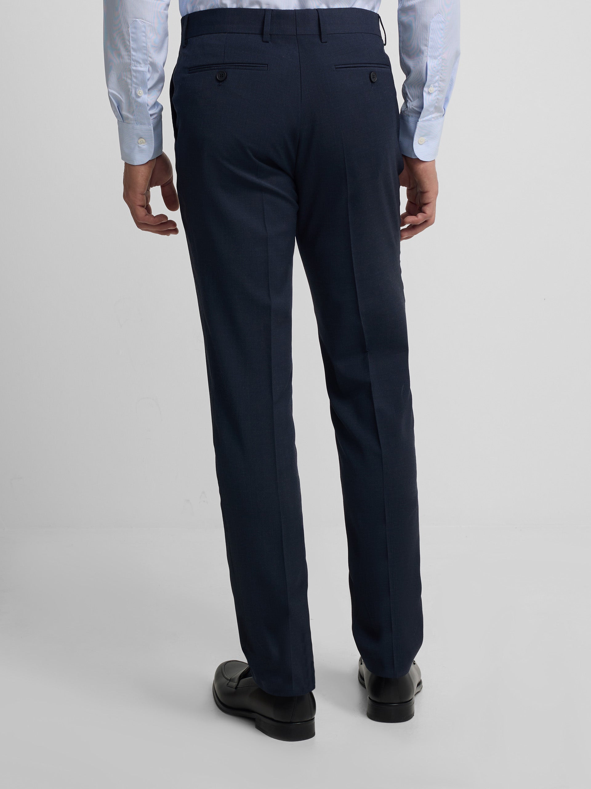 Pantalon vestir classic azul medio