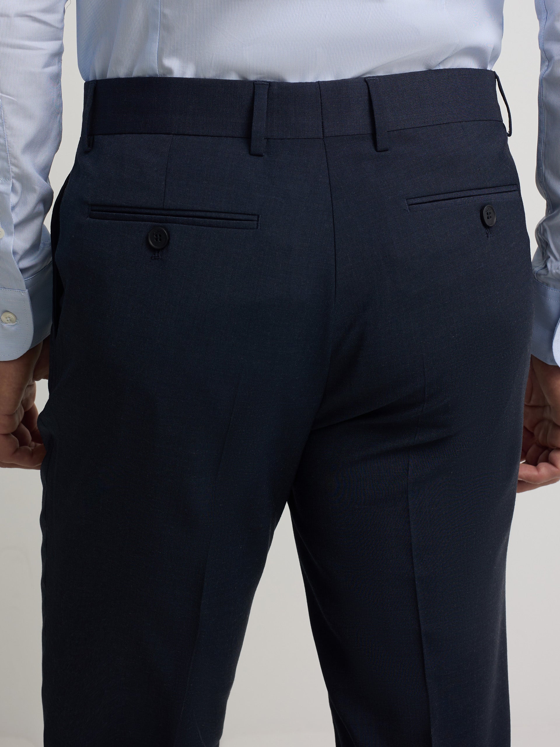 Pantalon vestir classic azul medio
