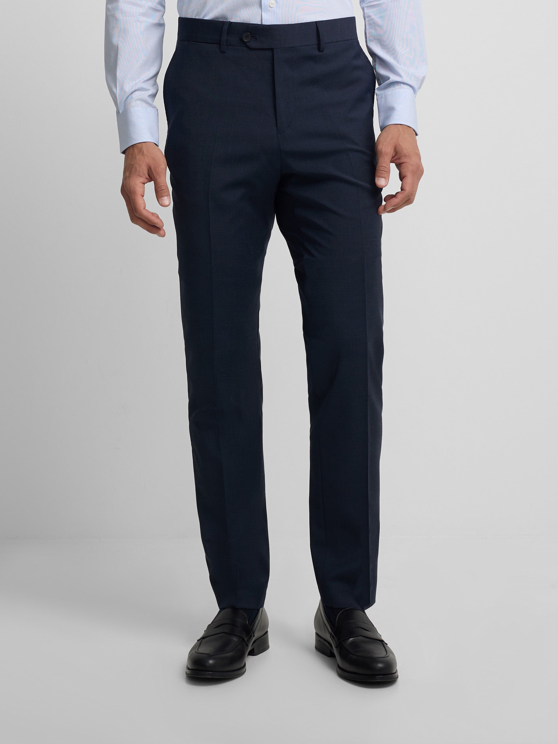 Pantalon vestir classic azul medio