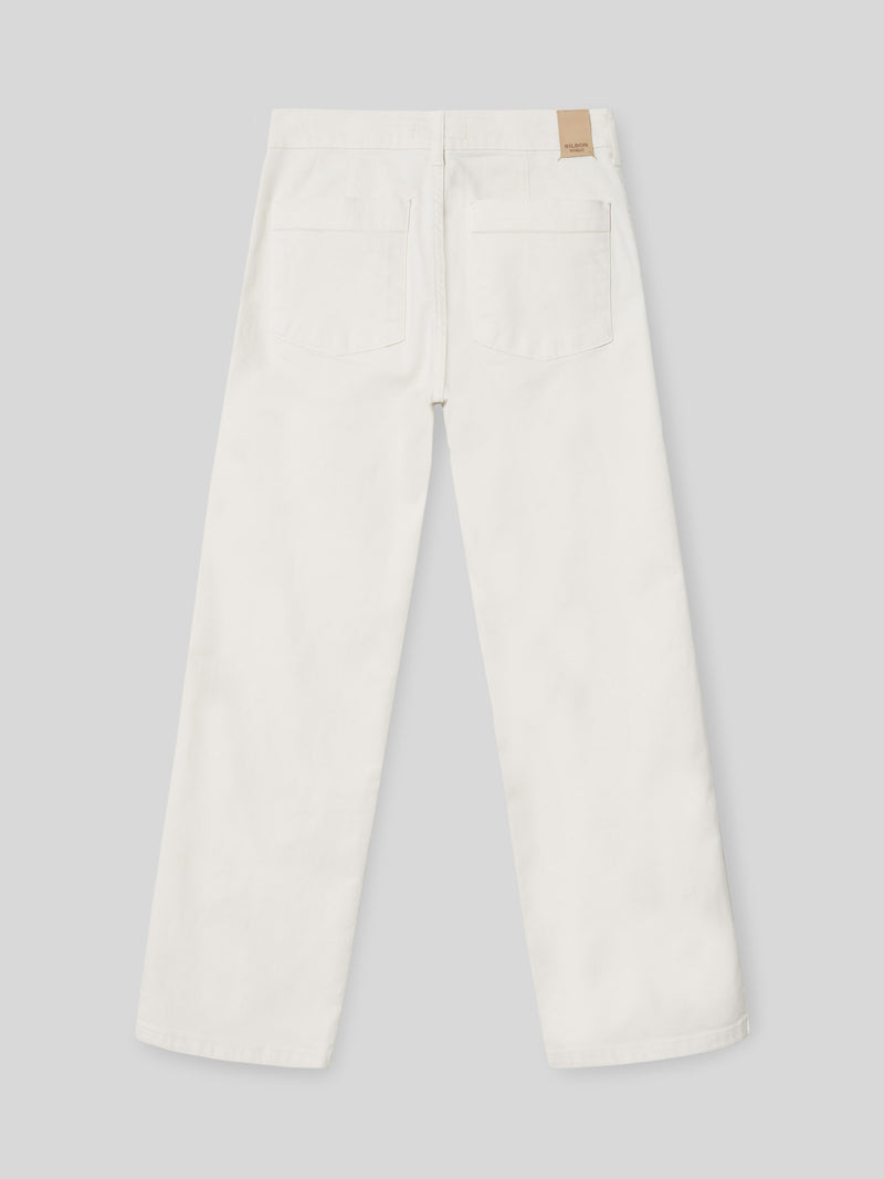 Women's culotte trousers with pockets in raw color