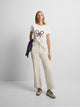 Pantalon femme culotte poches écru