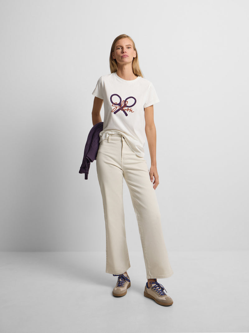 Women's culotte trousers with pockets in raw color