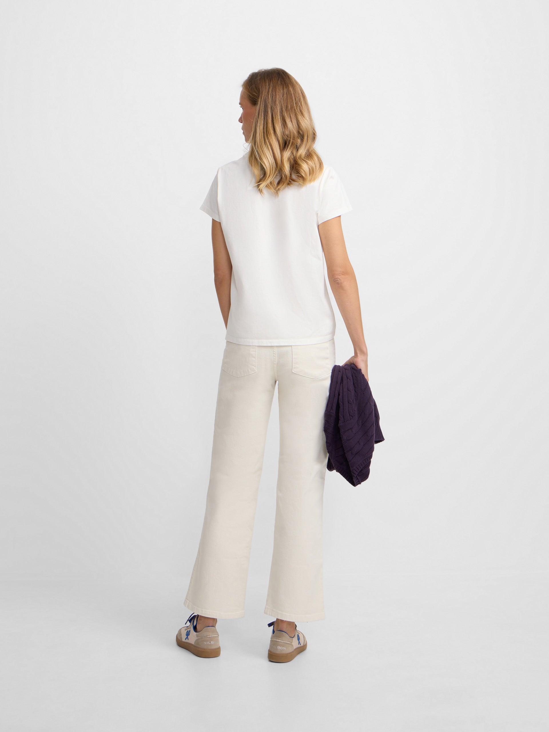 Pantalon femme culotte poches écru
