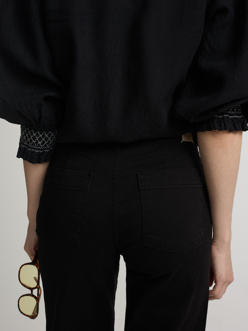 Black culotte trousers