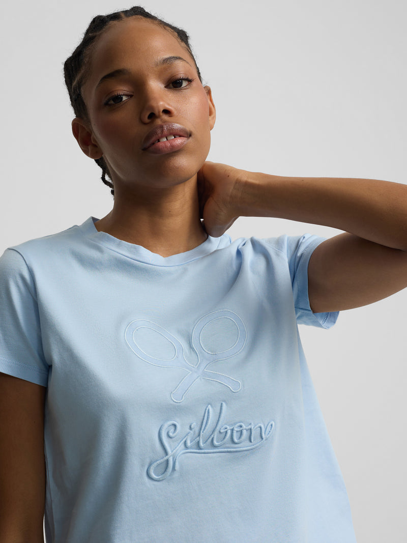 Camiseta woman clasica celeste