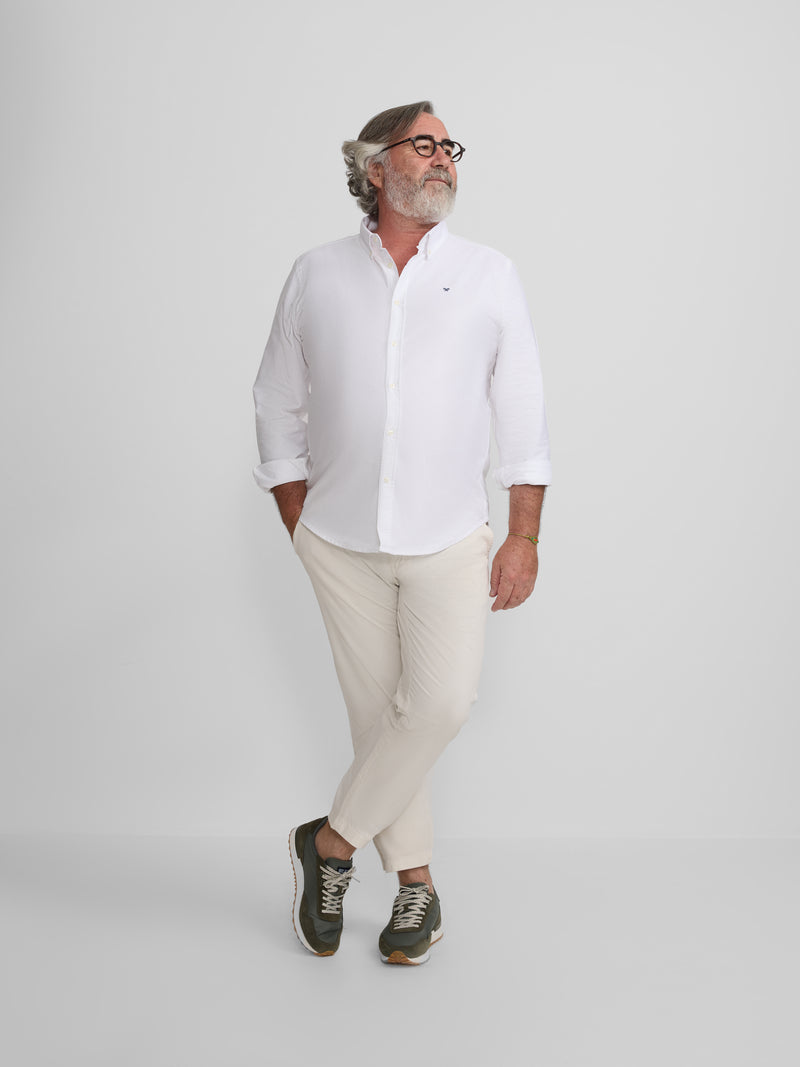 Chemise sport oxford coupe régulière blanche