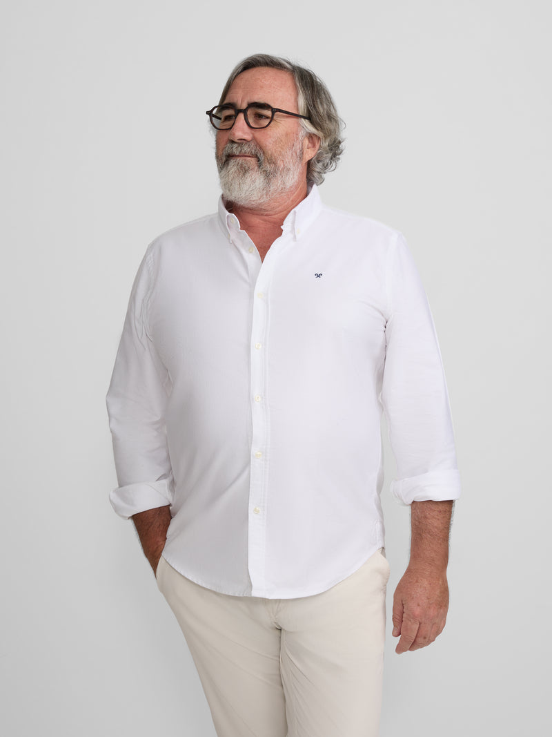 Chemise sport oxford coupe régulière blanche