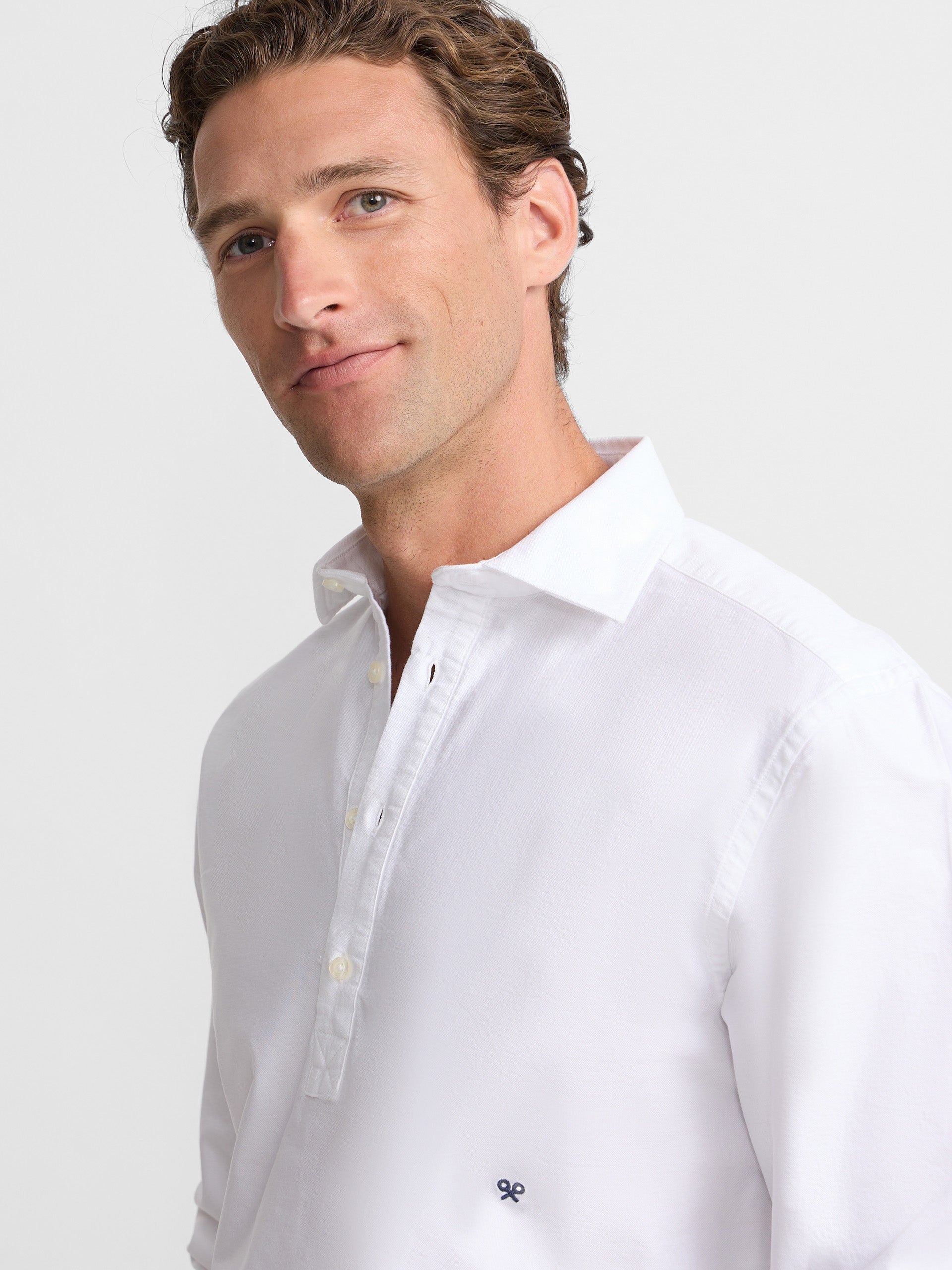 Polera sport oxford blanca