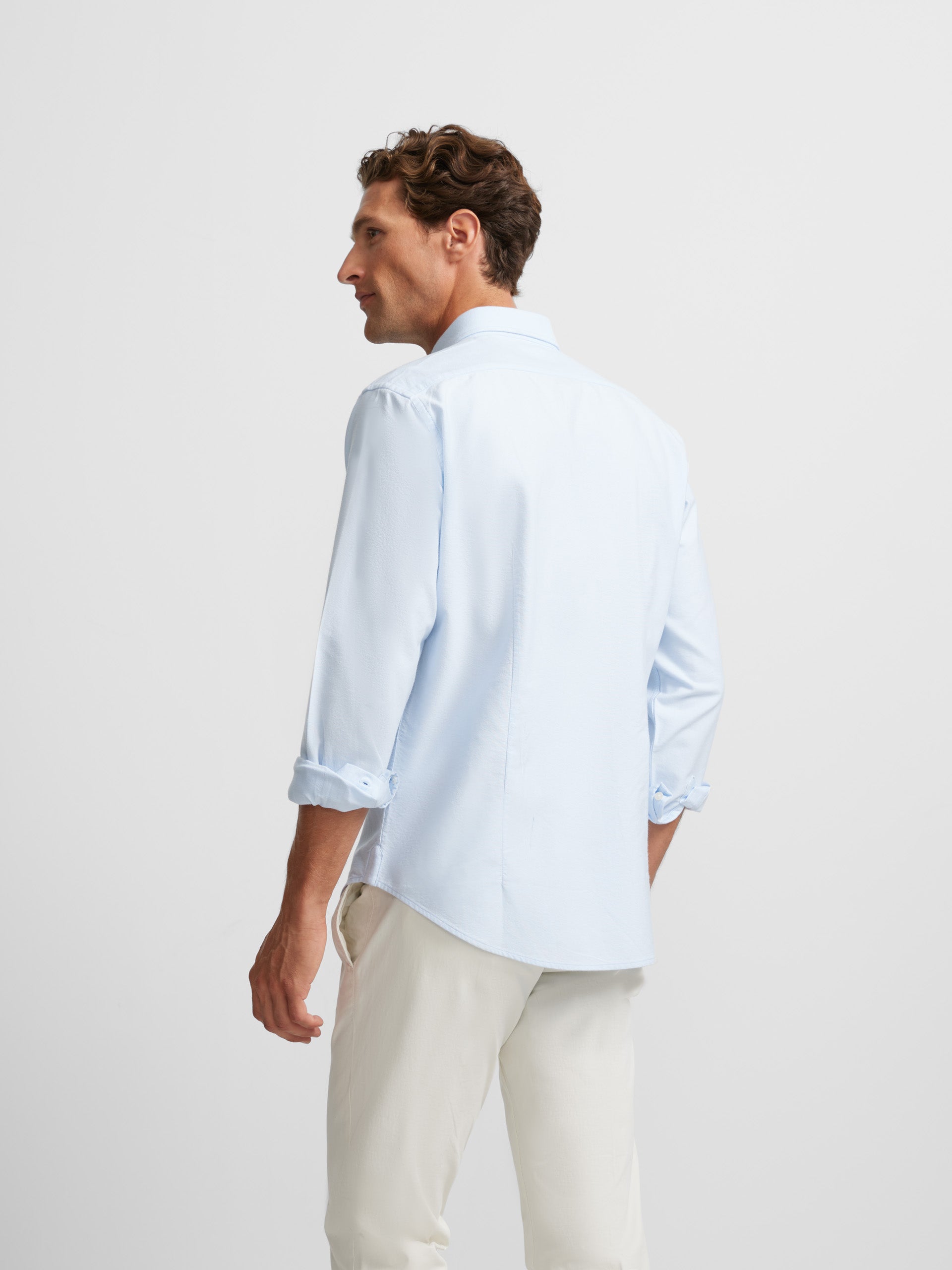 Camisa sport oxford celeste