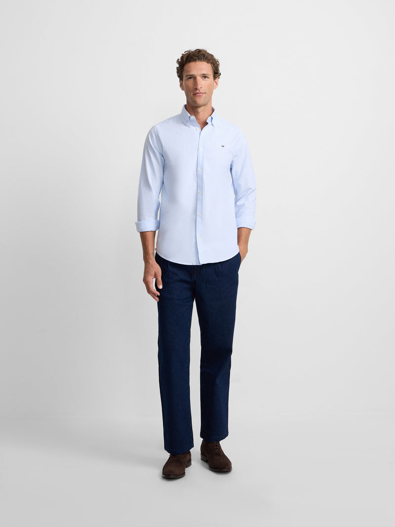 Chemise sport oxford coupe régulière bleu ciel