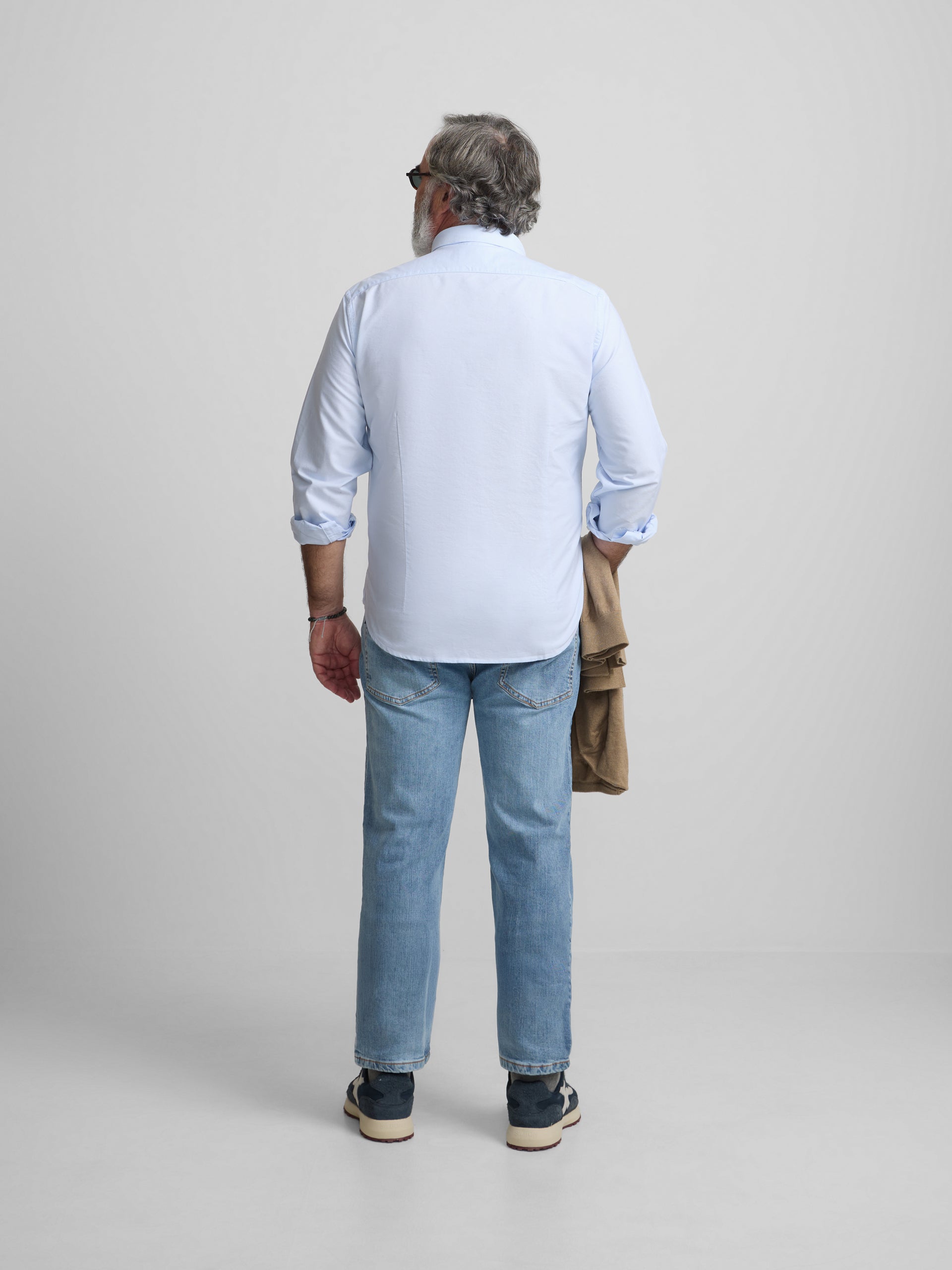 Camisa sport oxford regular fit celeste
