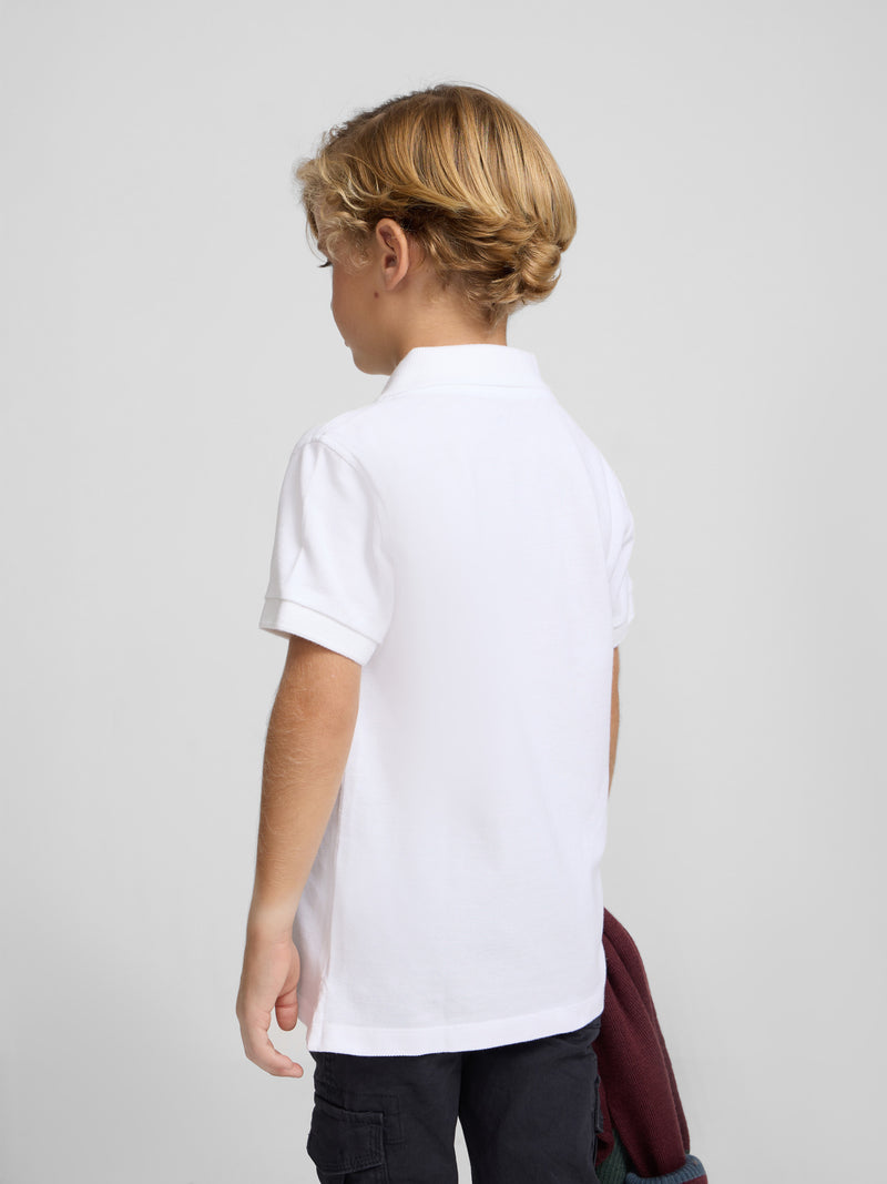 Polo clássico infantil miniraquete branco