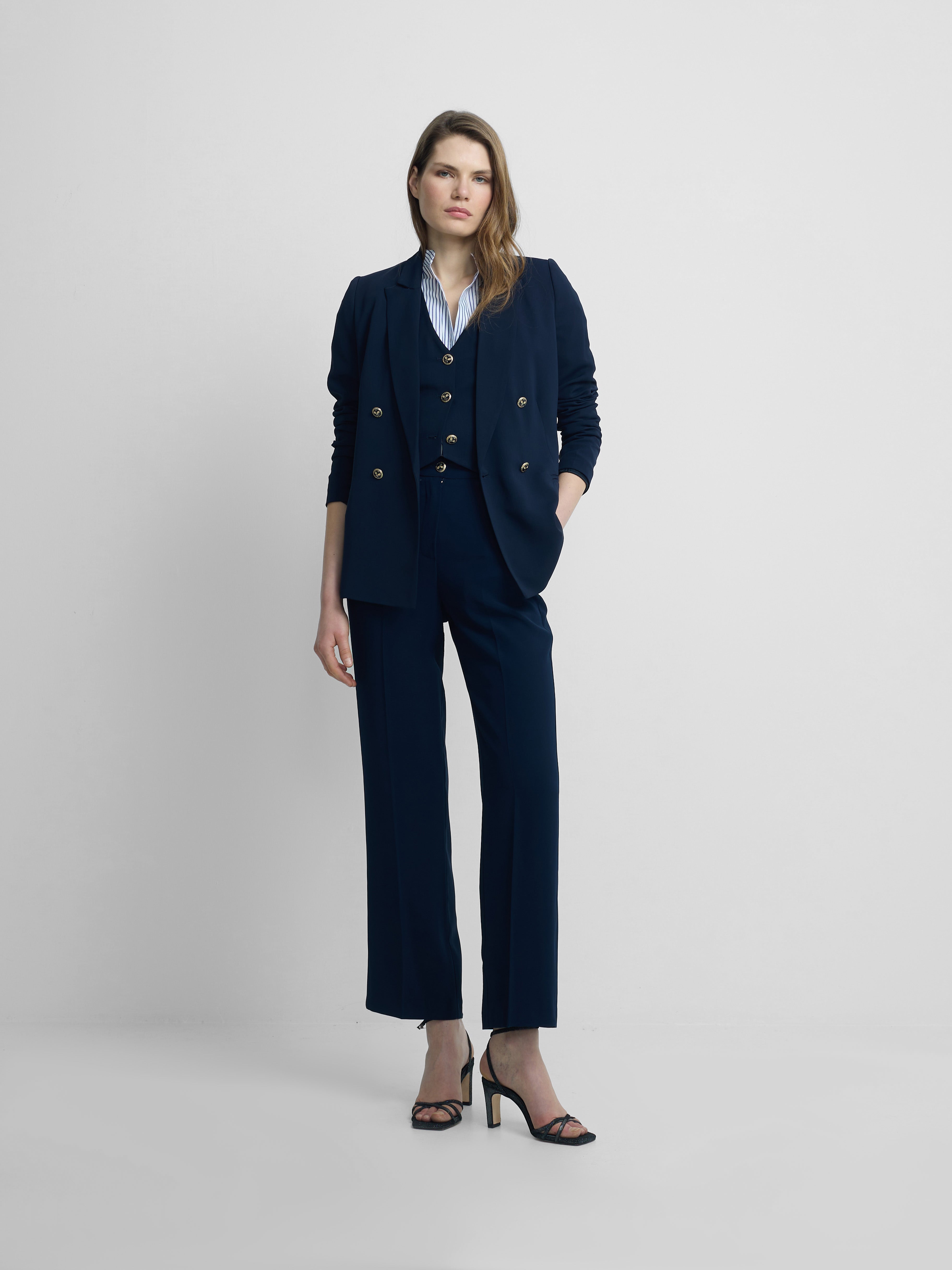 Americana woman clasica azul marino