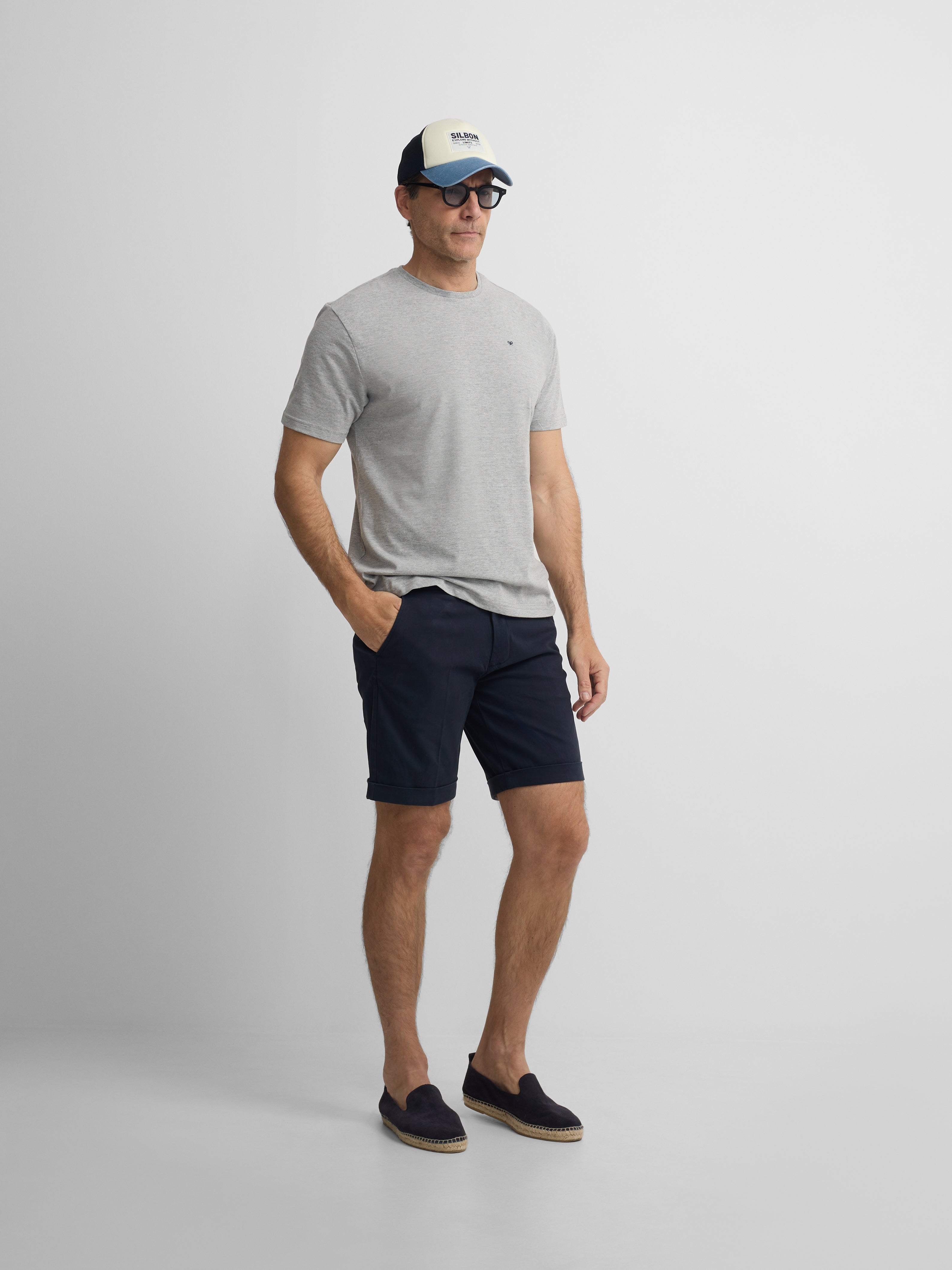 Silbon mini logo grey t-shirt
