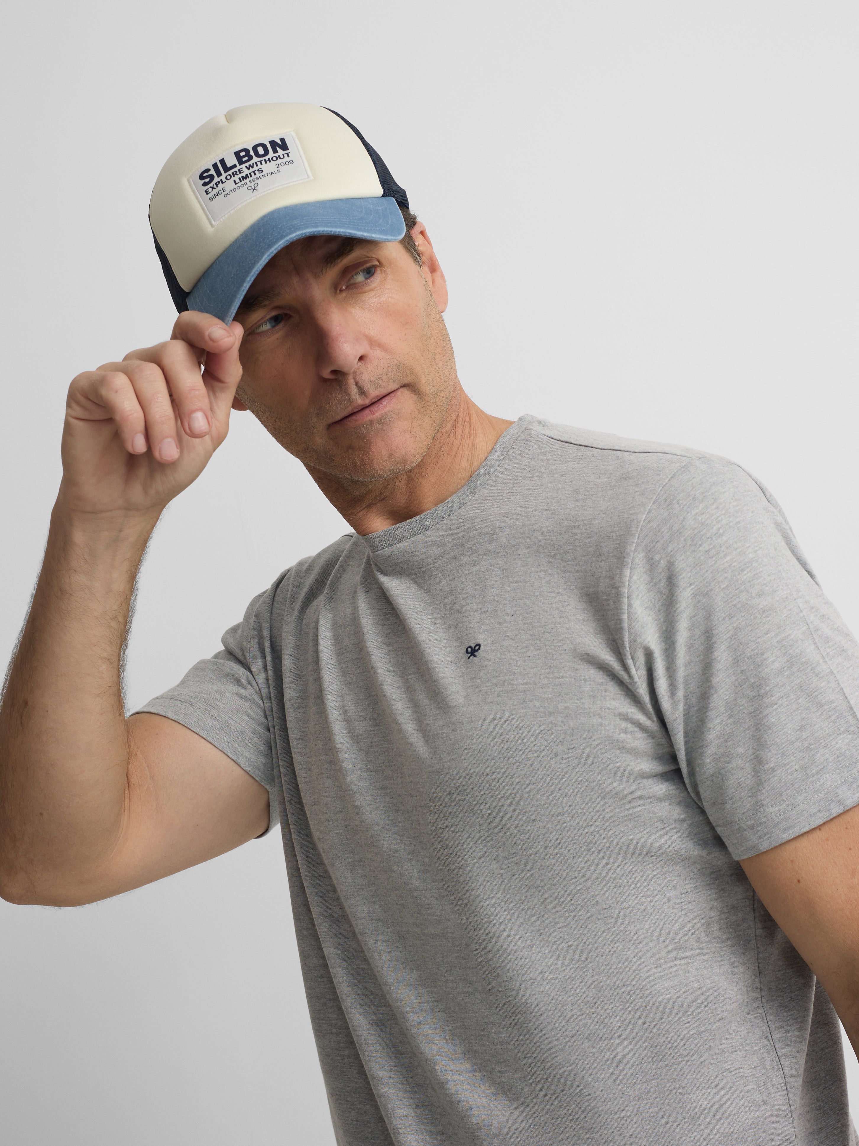 Silbon mini logo grey t-shirt
