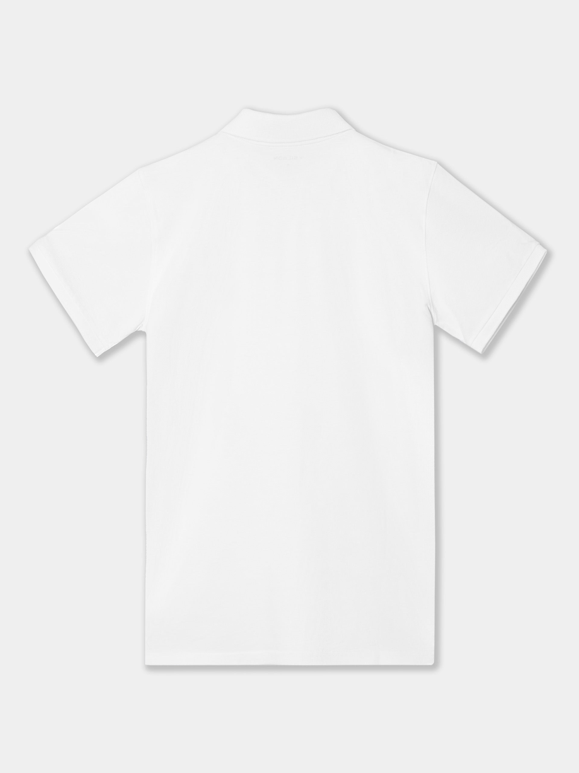 Polo clasico liso blanco