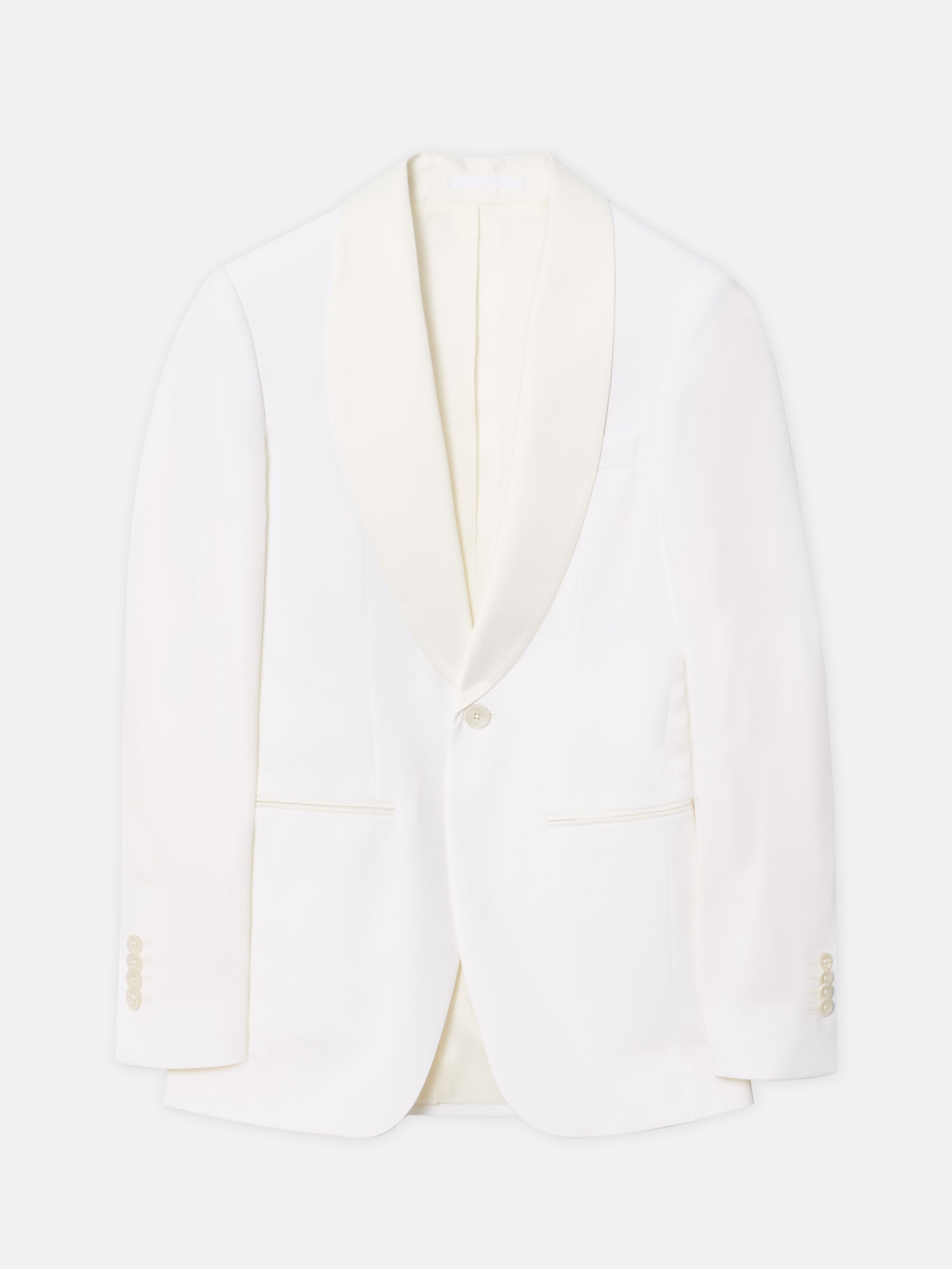 Americana esmoquin silbon blanco
