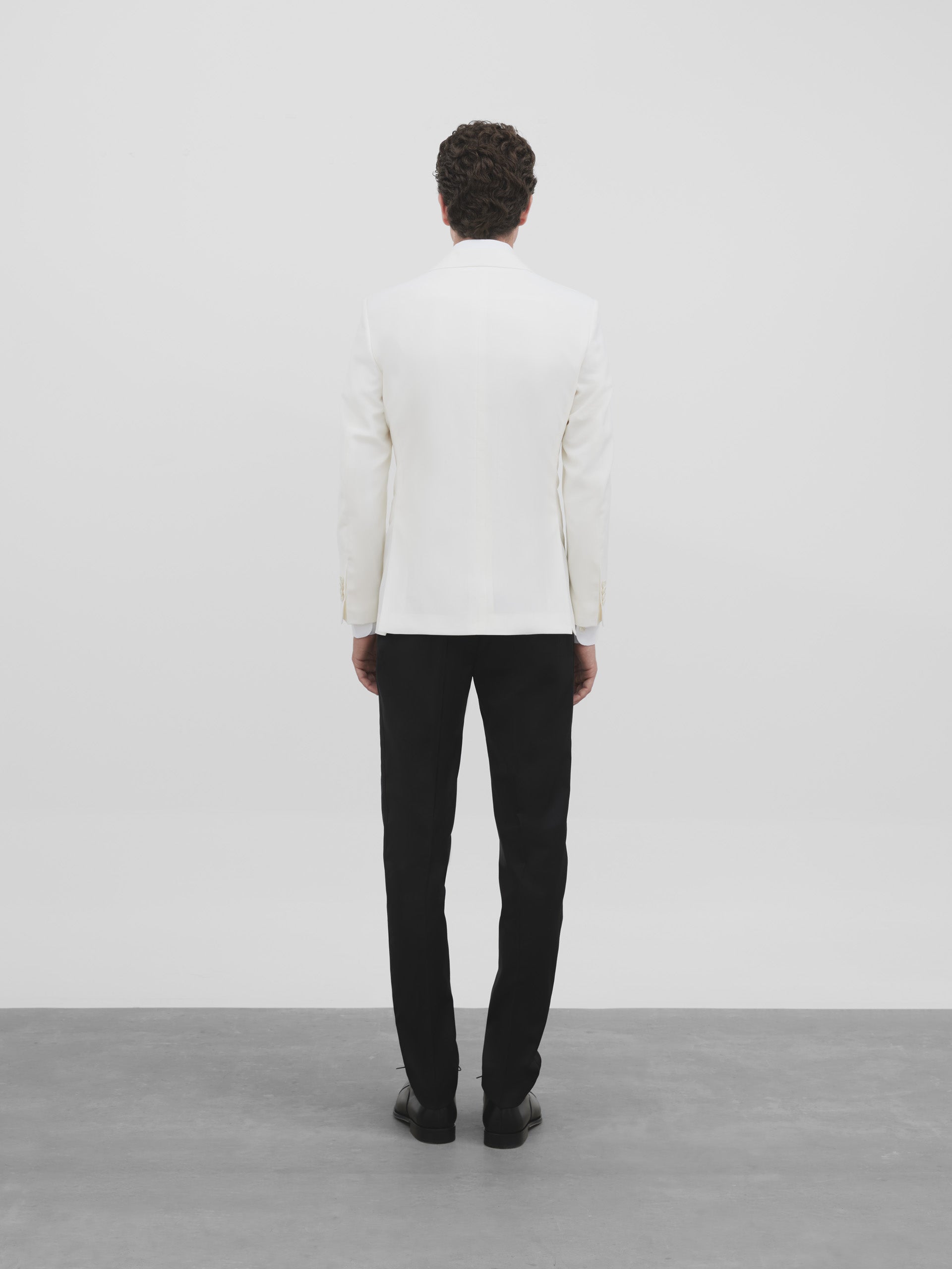 Americana esmoquin silbon blanco