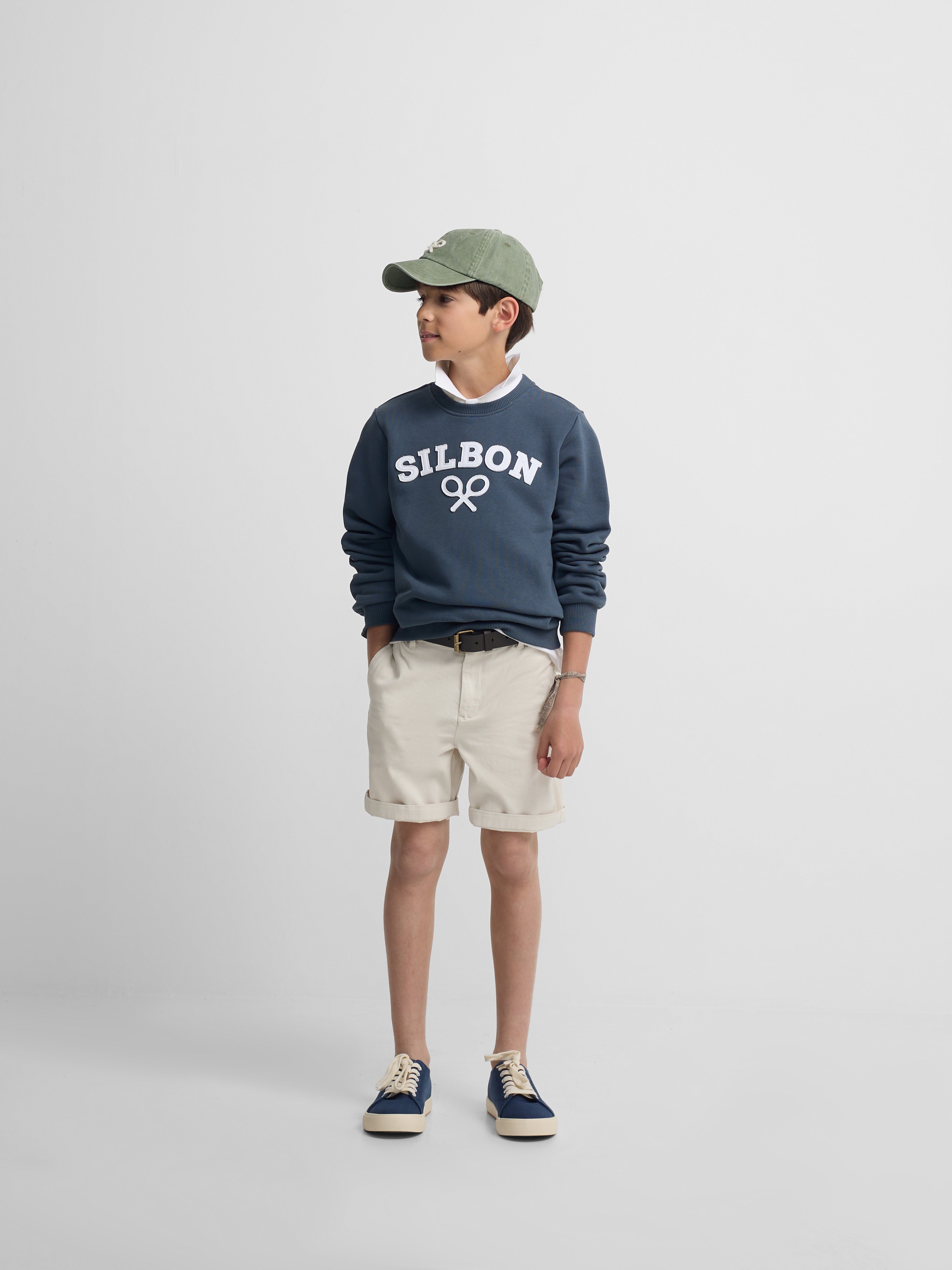 Sudadera kids raqueta media azul marino