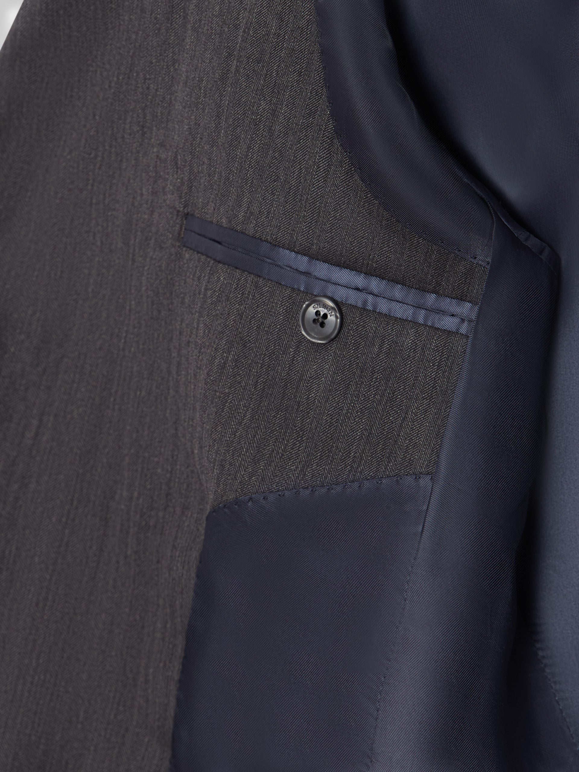 Classic gray herringbone suit jacket