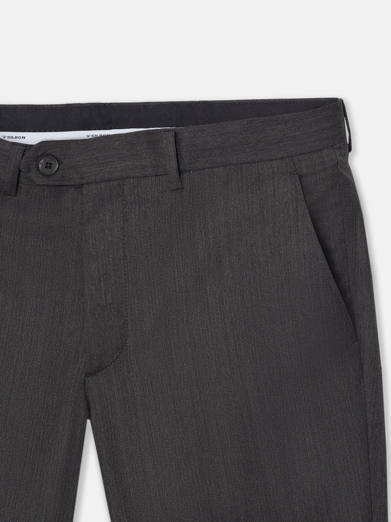 Classic gray herringbone suit trousers